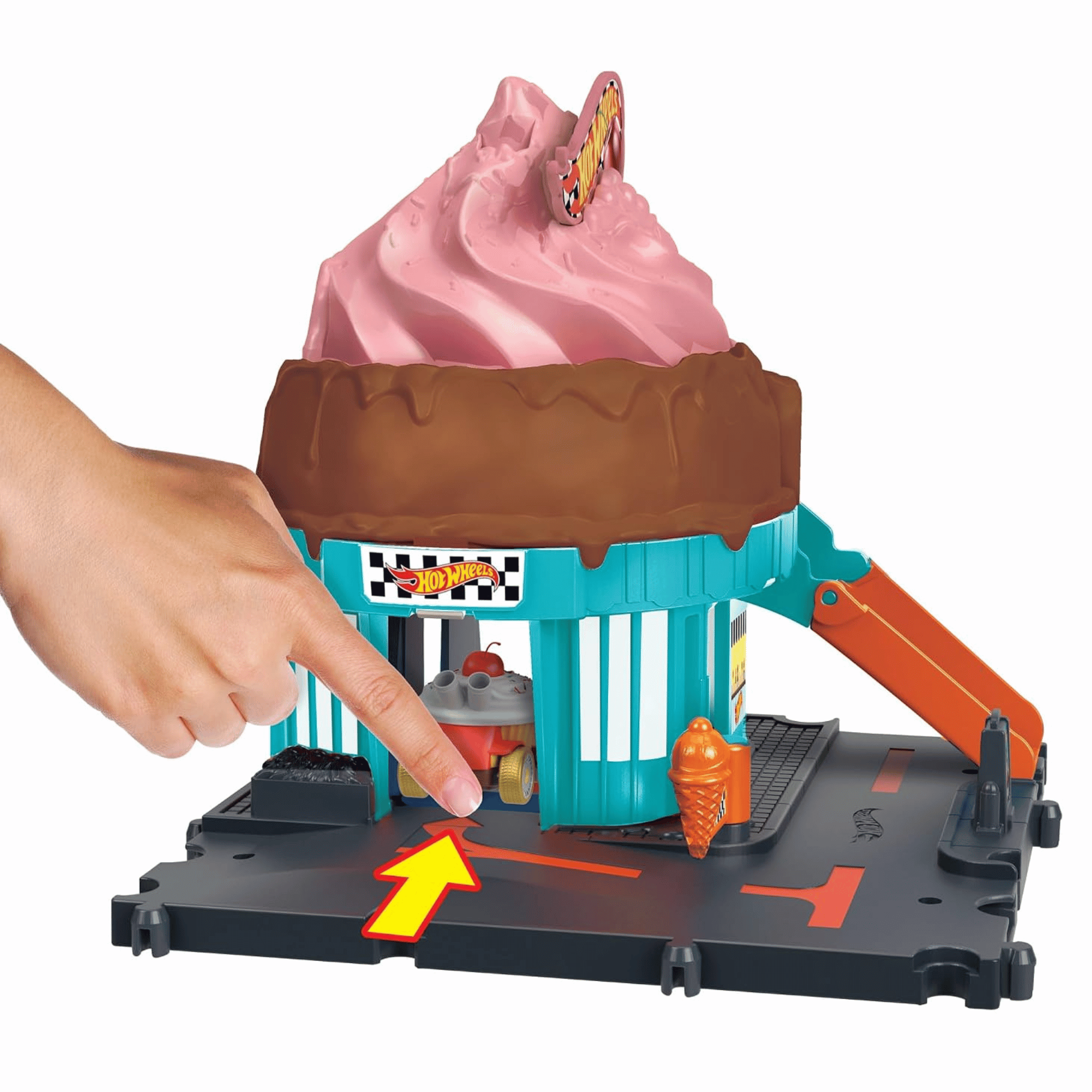 Hot Wheels City Pista De Heladeria En La Ciudad -2