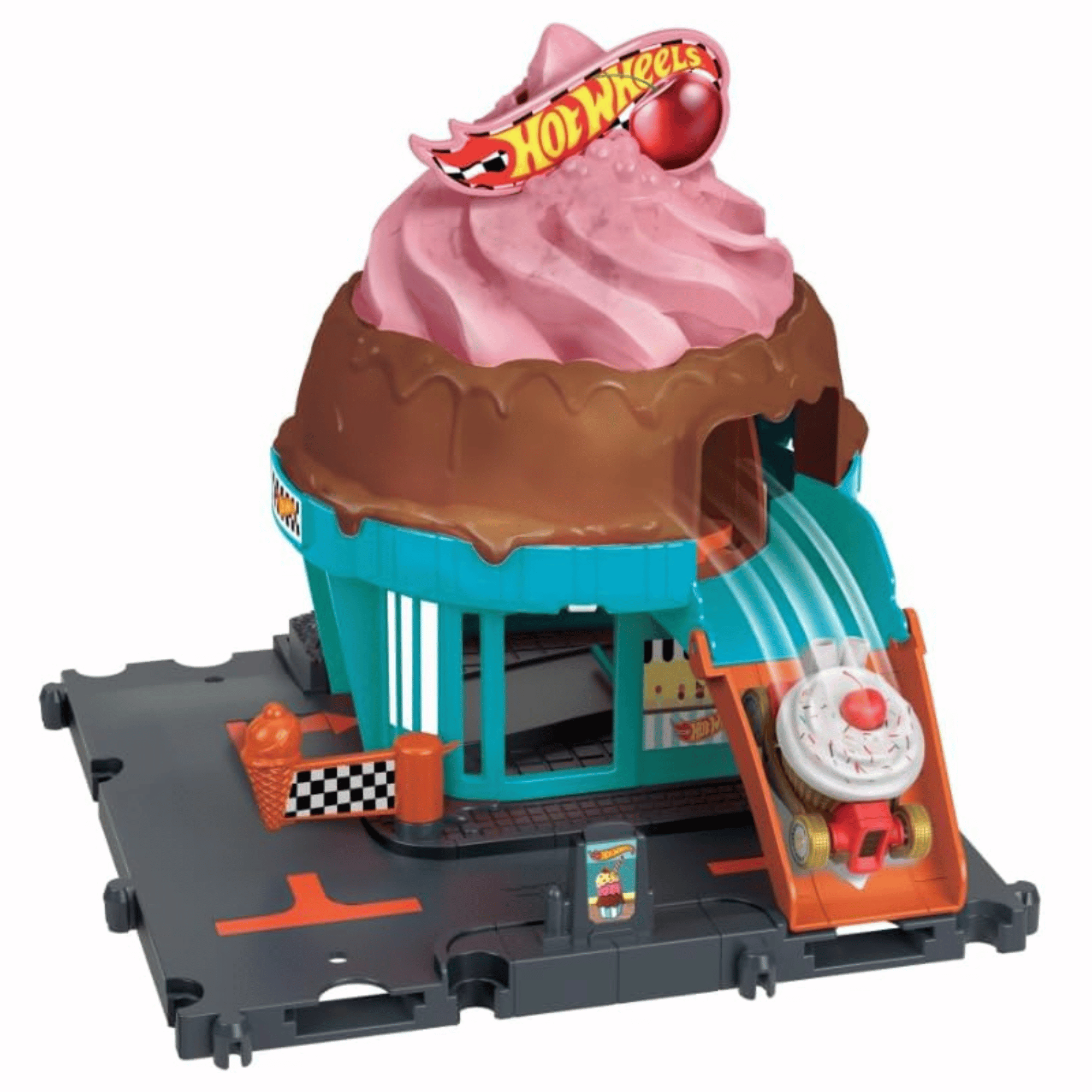 Hot Wheels City Pista De Heladeria En La Ciudad -4