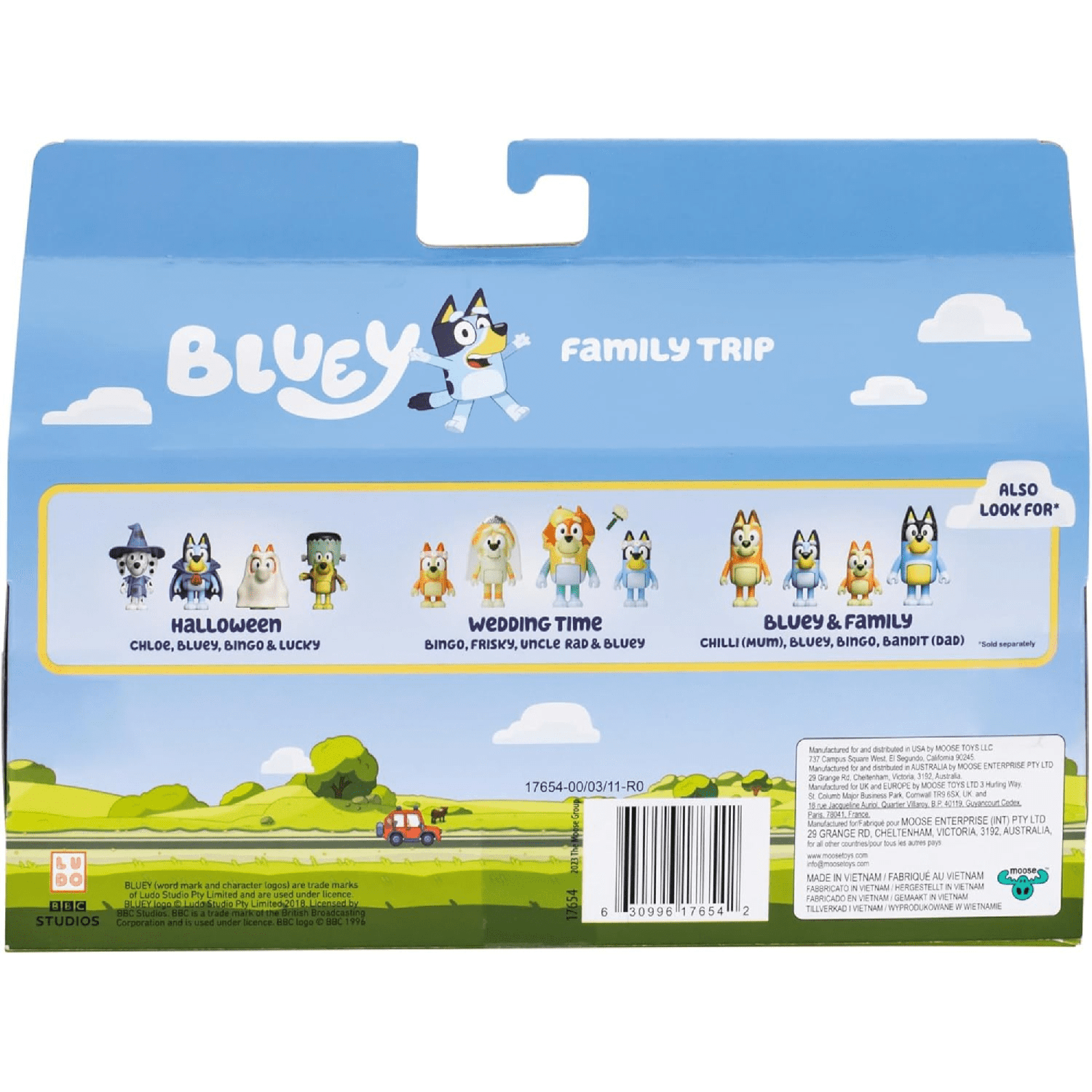 Bluey Pack 4 Figuras De 6 Cm. Viaje Familiar-5
