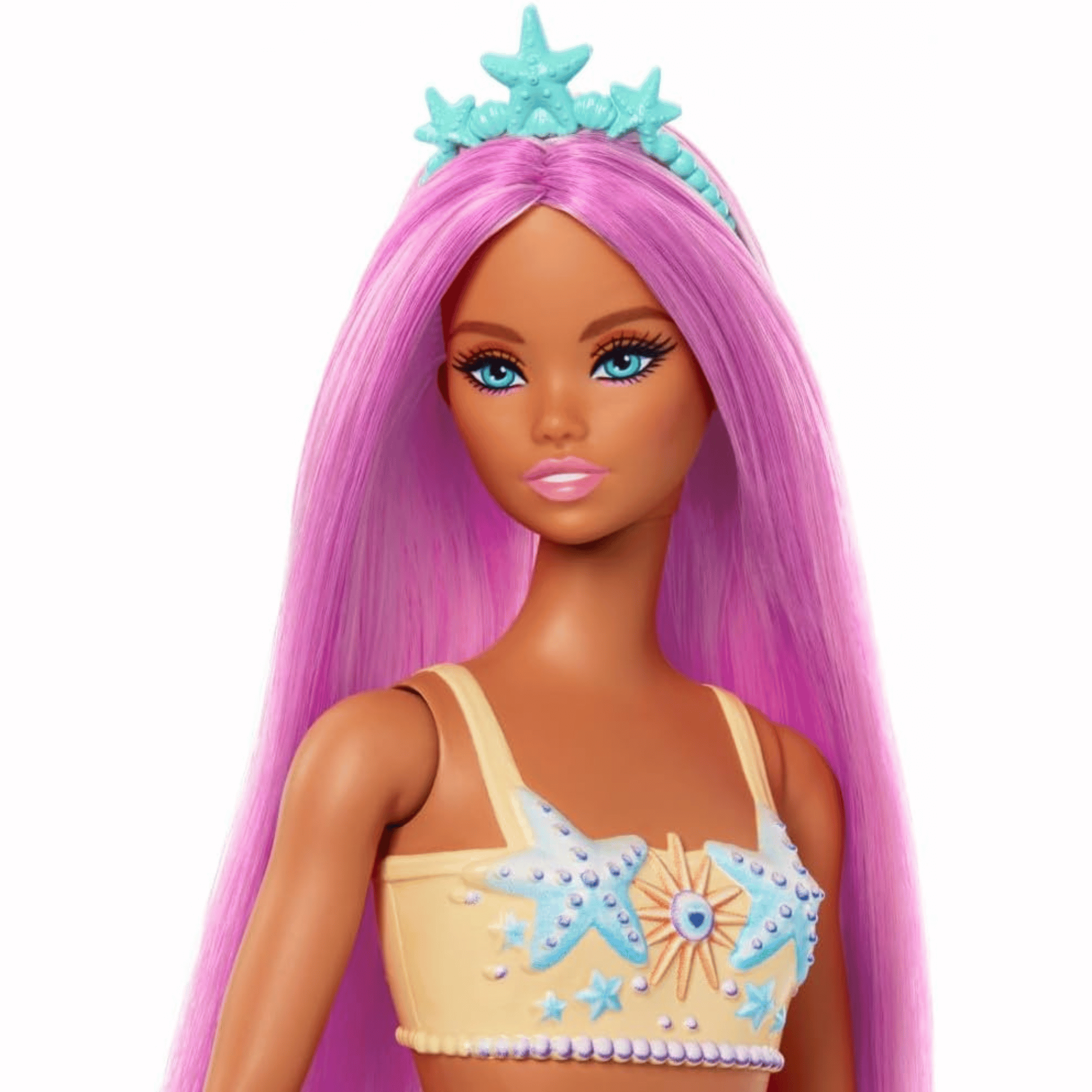 Barbie Muñeca De Sirenas Con Cabello De Fantasia Rosa-4