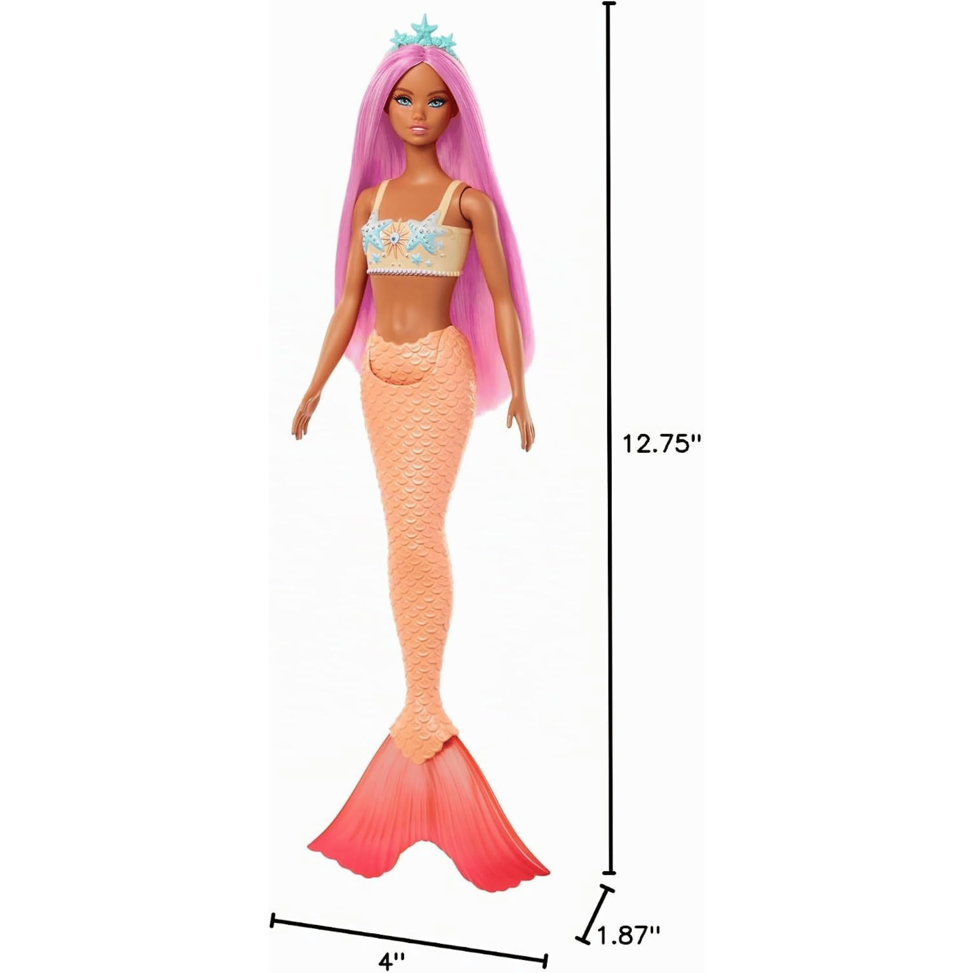 Barbie Muñeca De Sirenas Con Cabello De Fantasia Rosa-6