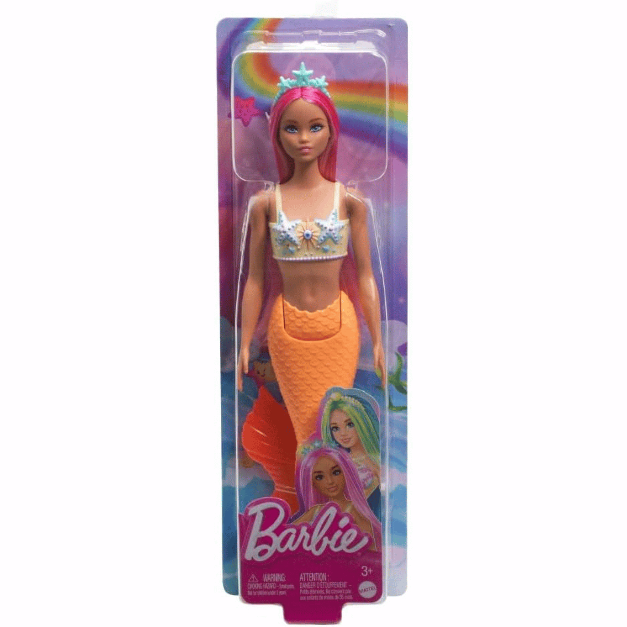Barbie Muñeca De Sirenas Con Cabello De Fantasia Rosa-7