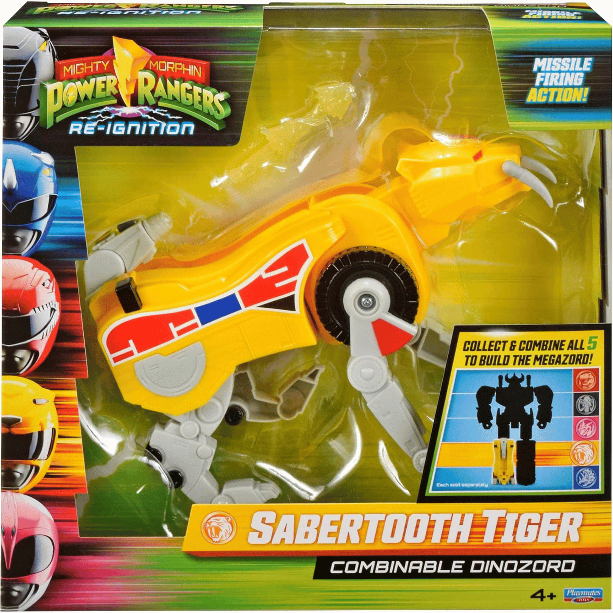 Power Rangers Dinozord Combinable Figura Tigre Colmillos De Sable-2