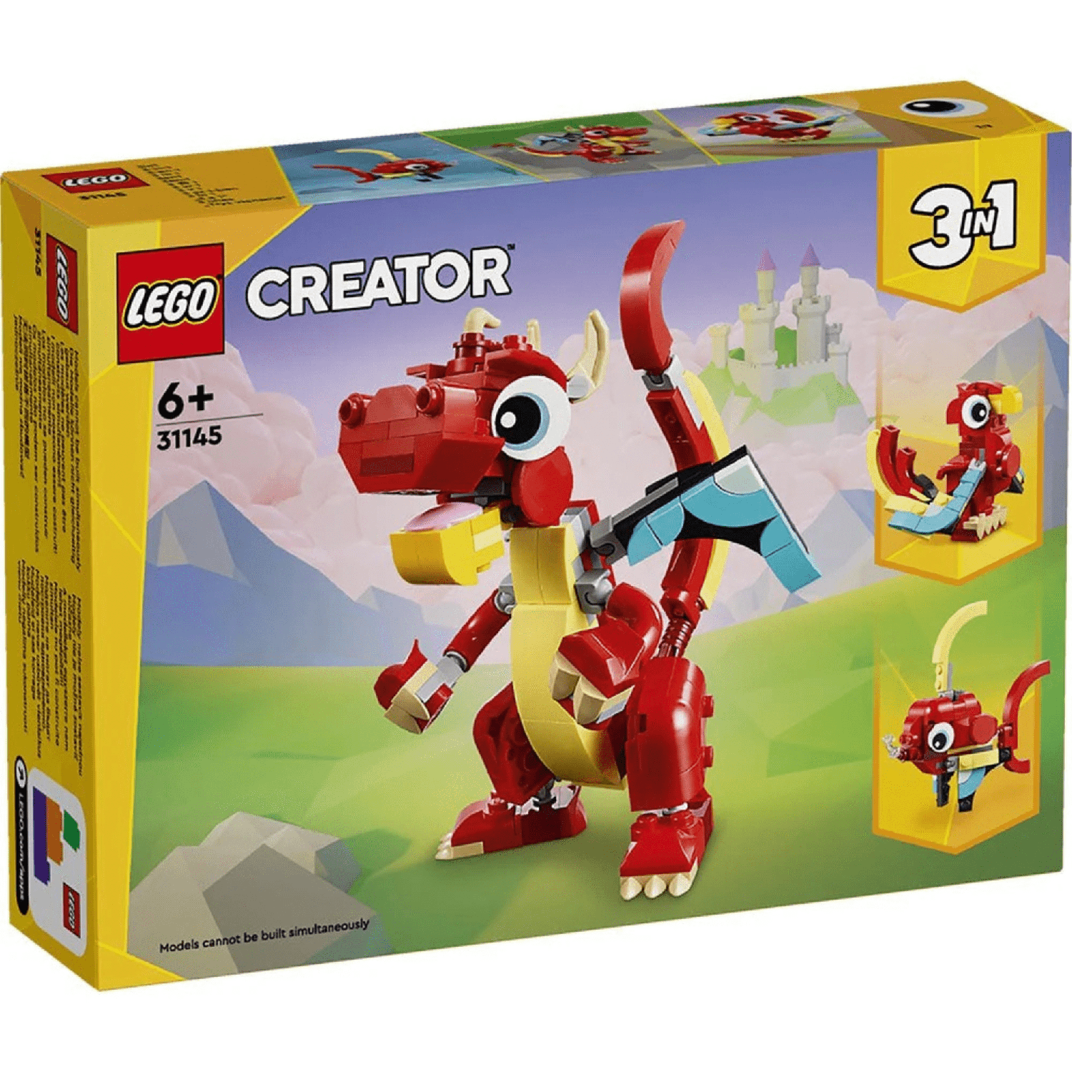 Lego Creator 3 En 1 Dragón Rojo 31145-7