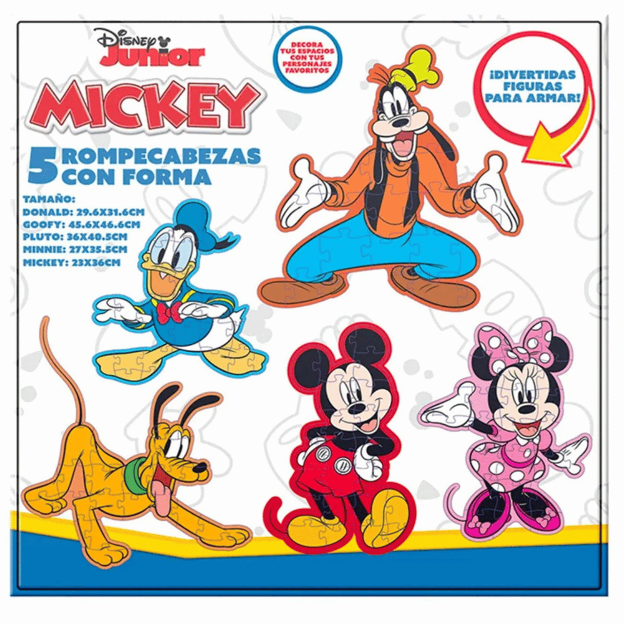 Rompecabezas Con Forma 5 En 1 Mickey -2