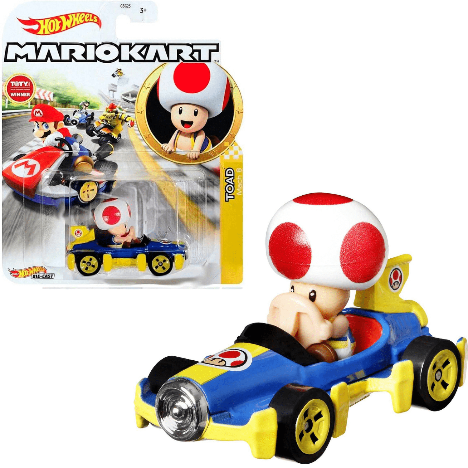 Hot Wheels Vehículo Mario Kart - Toad-0