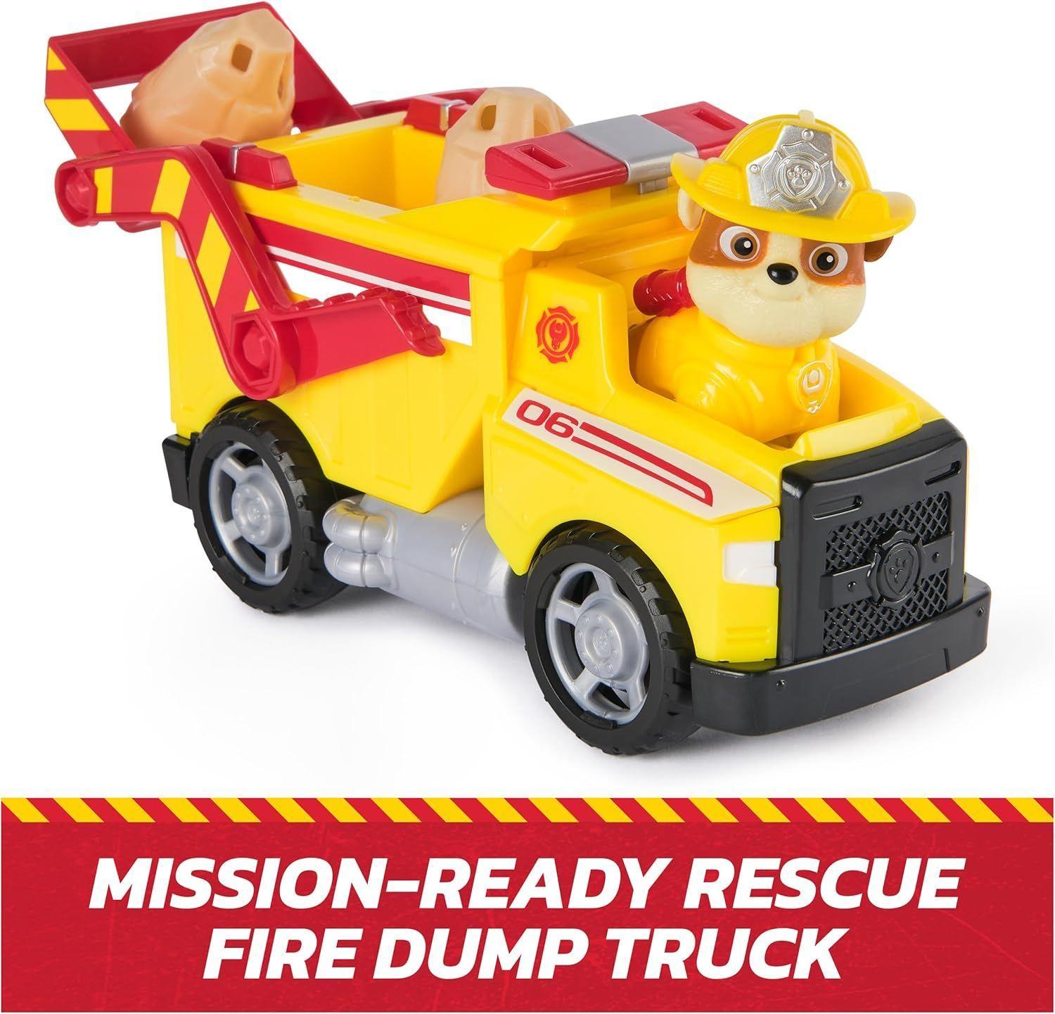 PAW PATROL RUBBLE VEHICULO VOLQUETE CAMION DE RESCATE FIRE RESCUE-3