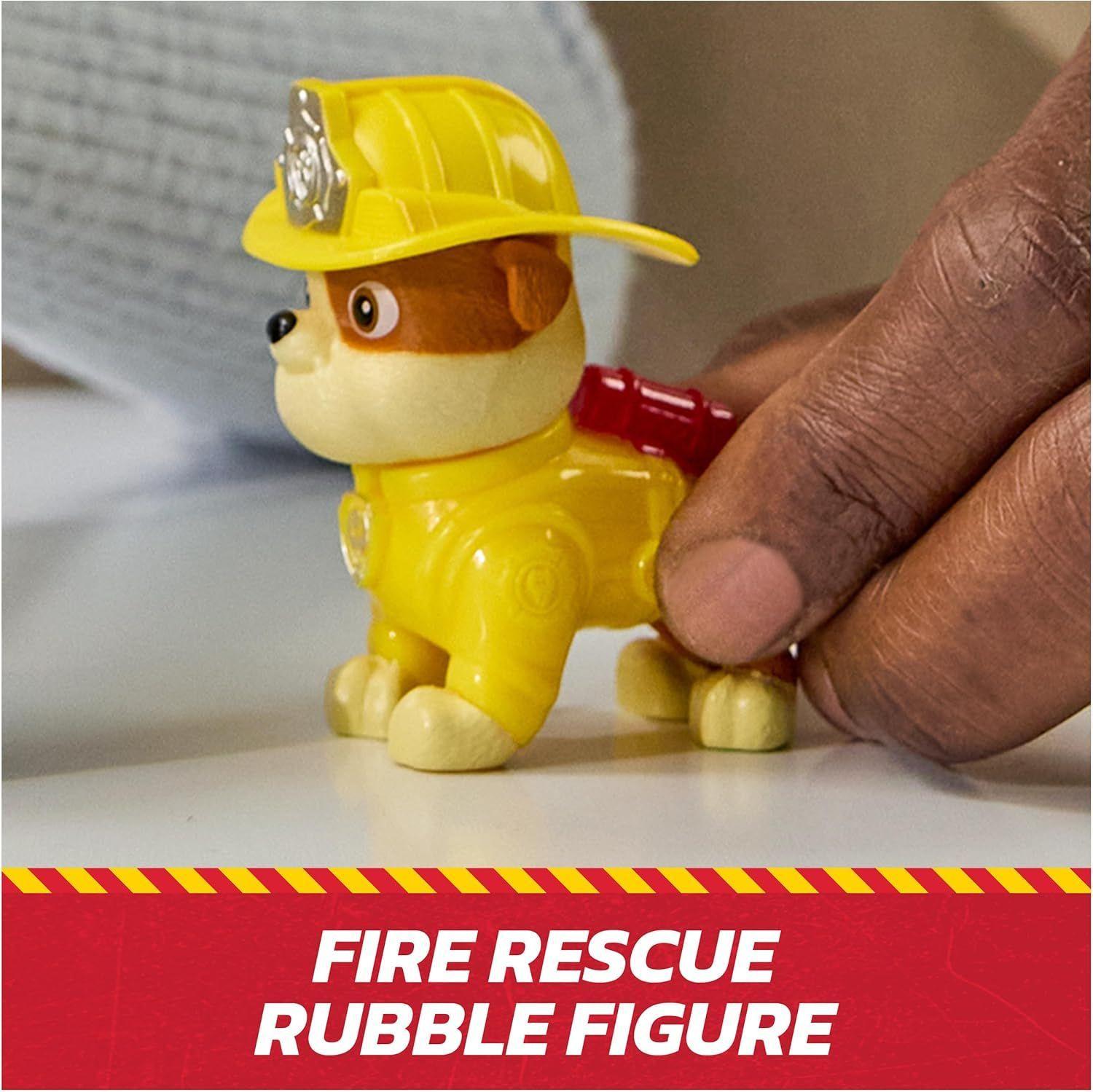 PAW PATROL RUBBLE VEHICULO VOLQUETE CAMION DE RESCATE FIRE RESCUE-4