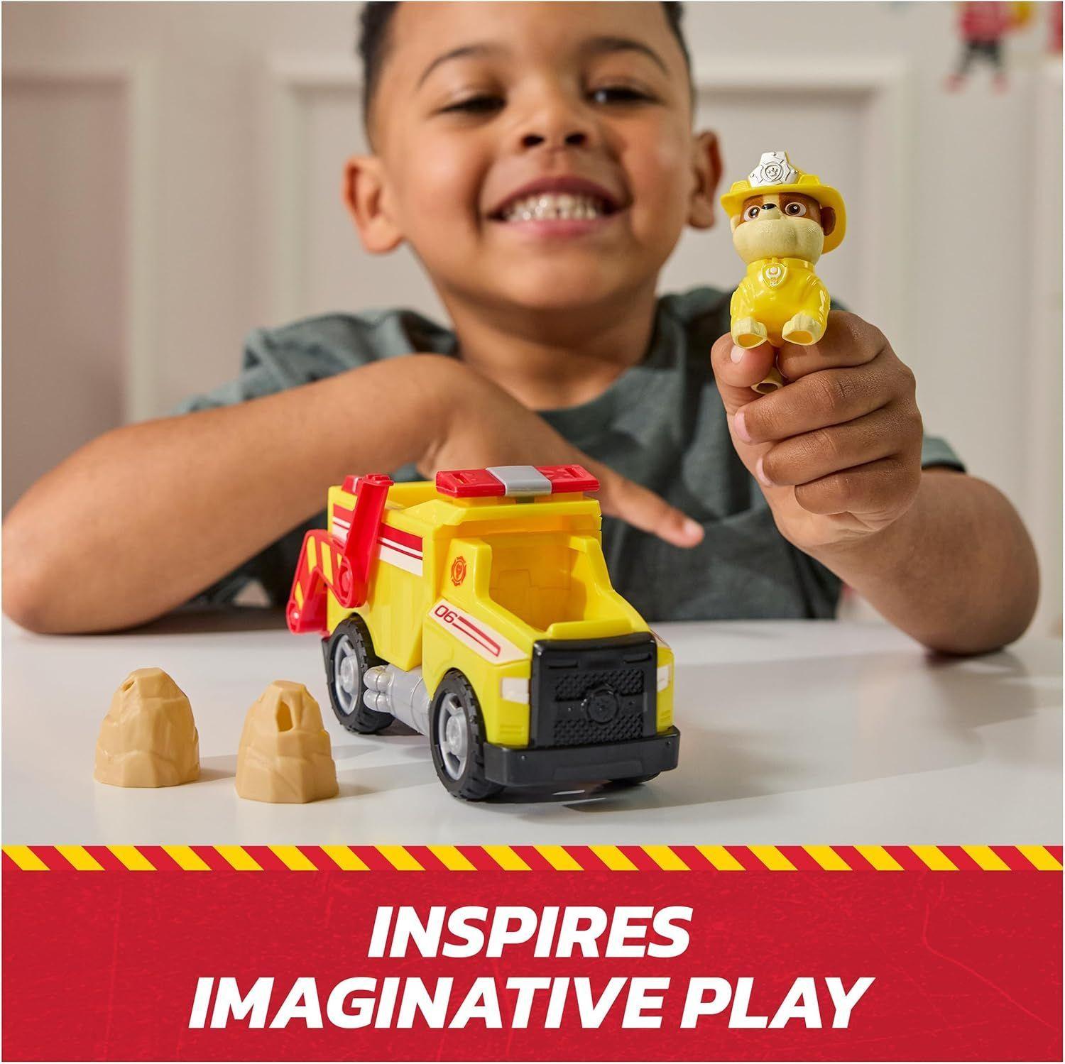 PAW PATROL RUBBLE VEHICULO VOLQUETE CAMION DE RESCATE FIRE RESCUE-5