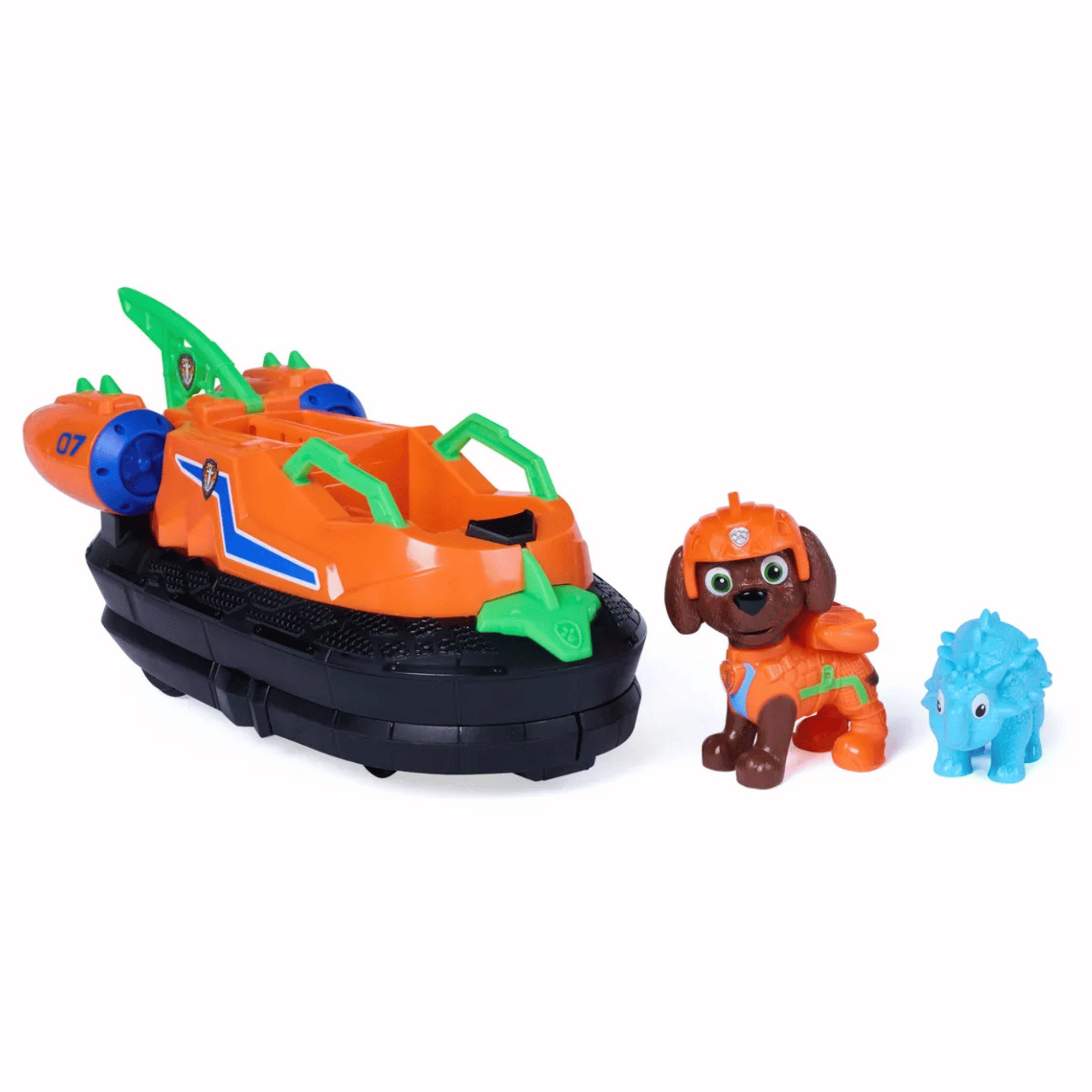 Paw Patrol The Dino Movie Figura Aerodeslizador Dino Rescue Zuma-1