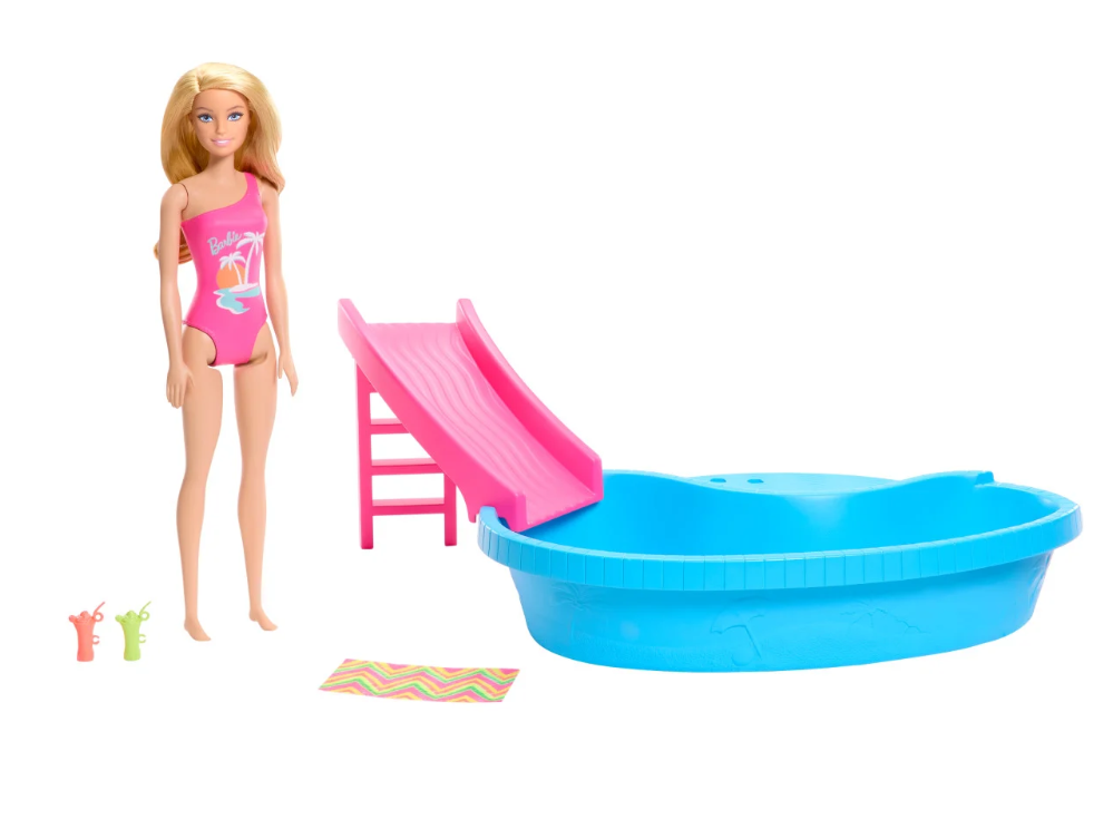 BARBIE SET DE JUEGO PISCINA GLAM CON MUÑECA -2