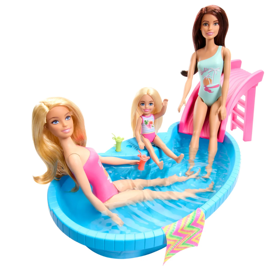 BARBIE SET DE JUEGO PISCINA GLAM CON MUÑECA -4