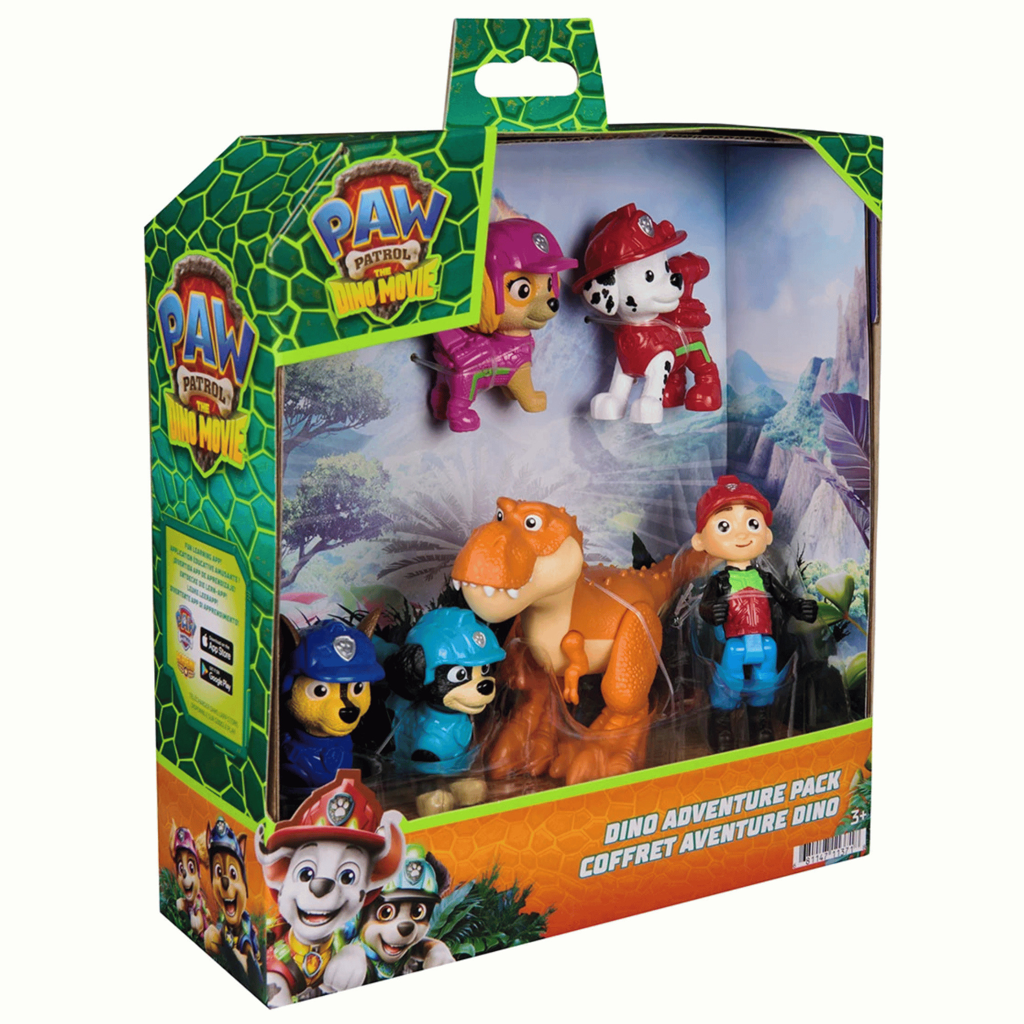 Paw Patrol Dino La Pelicula Pack 6 Figuras De Equipo-2