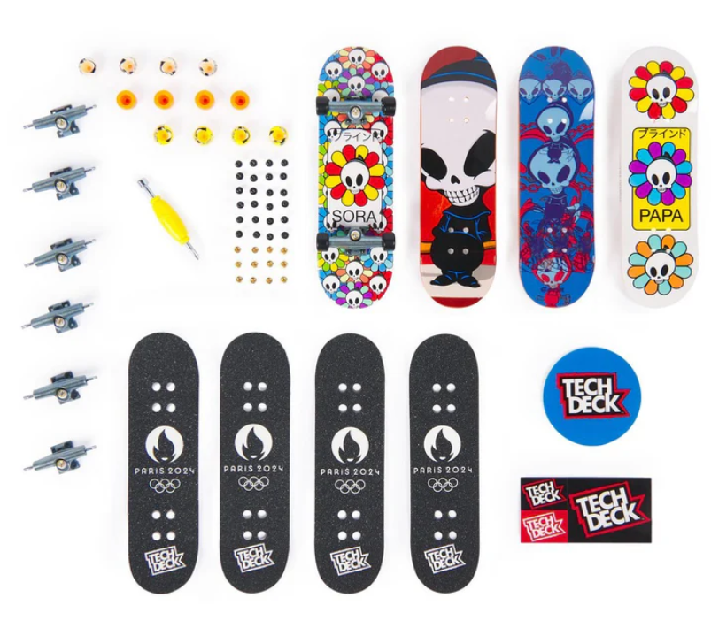 TECH DECK SKATE DEDOS PACK 4 PATINETAS + ACCESORIOS -  MODELO ALEATORIO-2