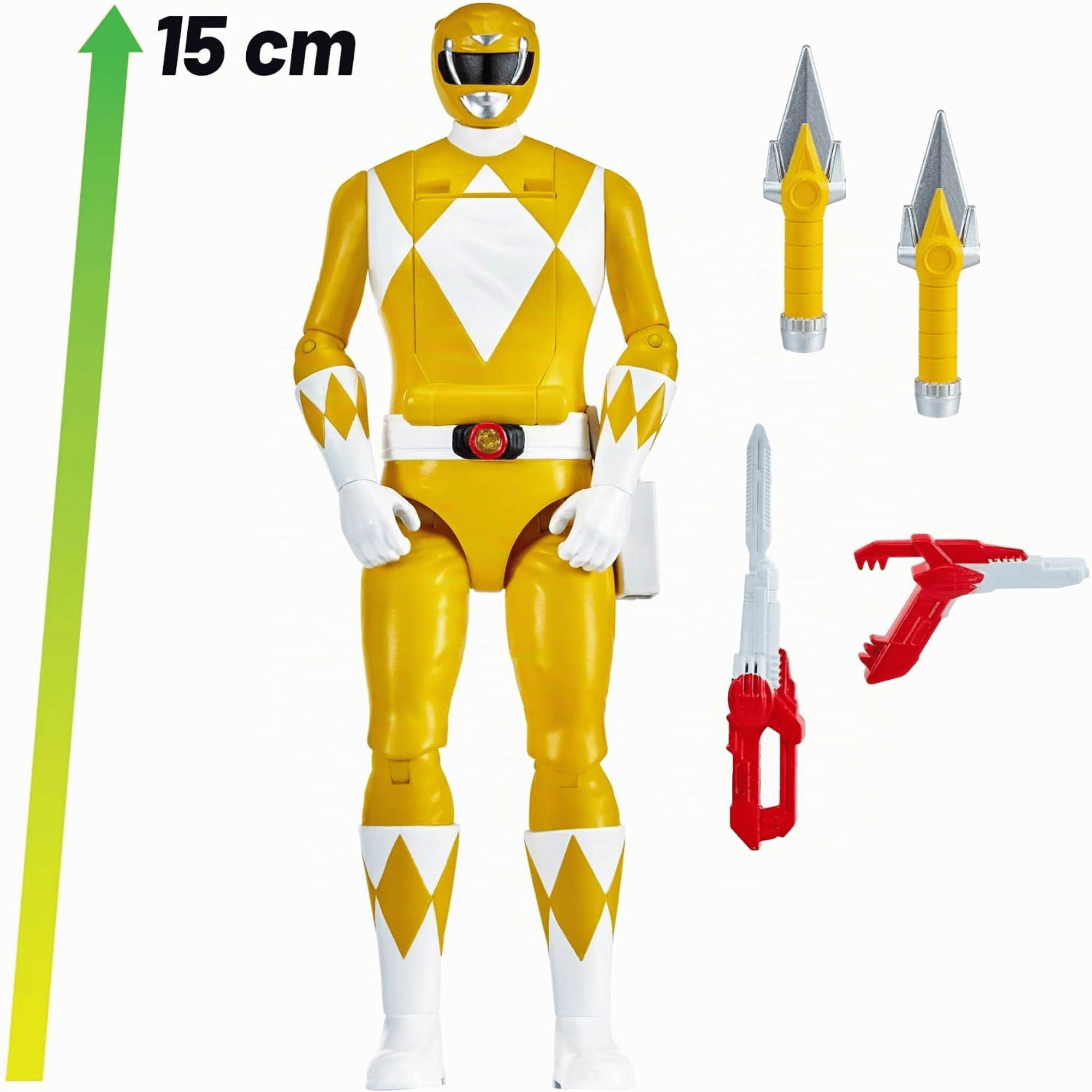 Power Rangers Figura Gira Cabeza Yellow Ranger-3
