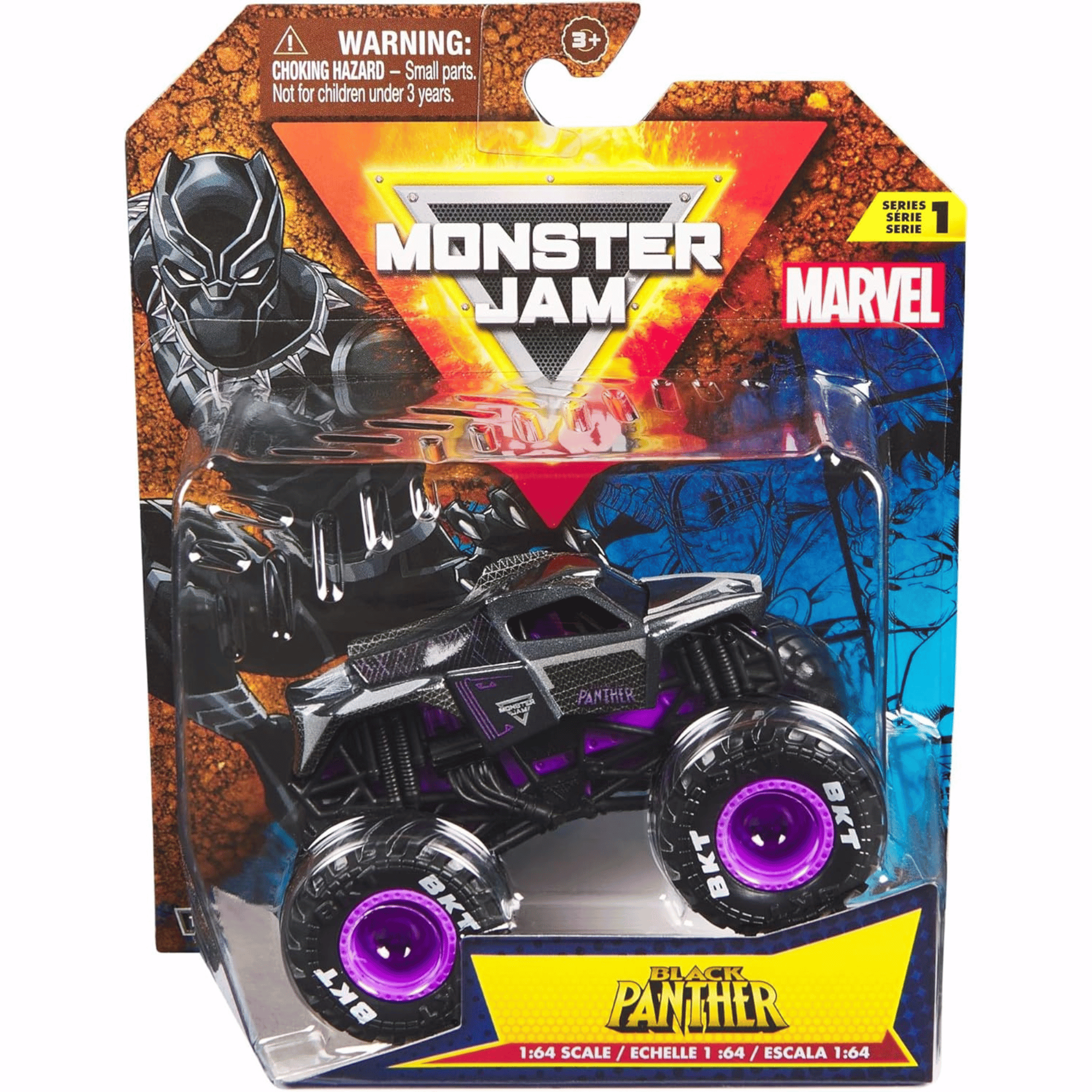 Monster Jam Marvel Vehiculo Escala 164 Pantera Negra-1