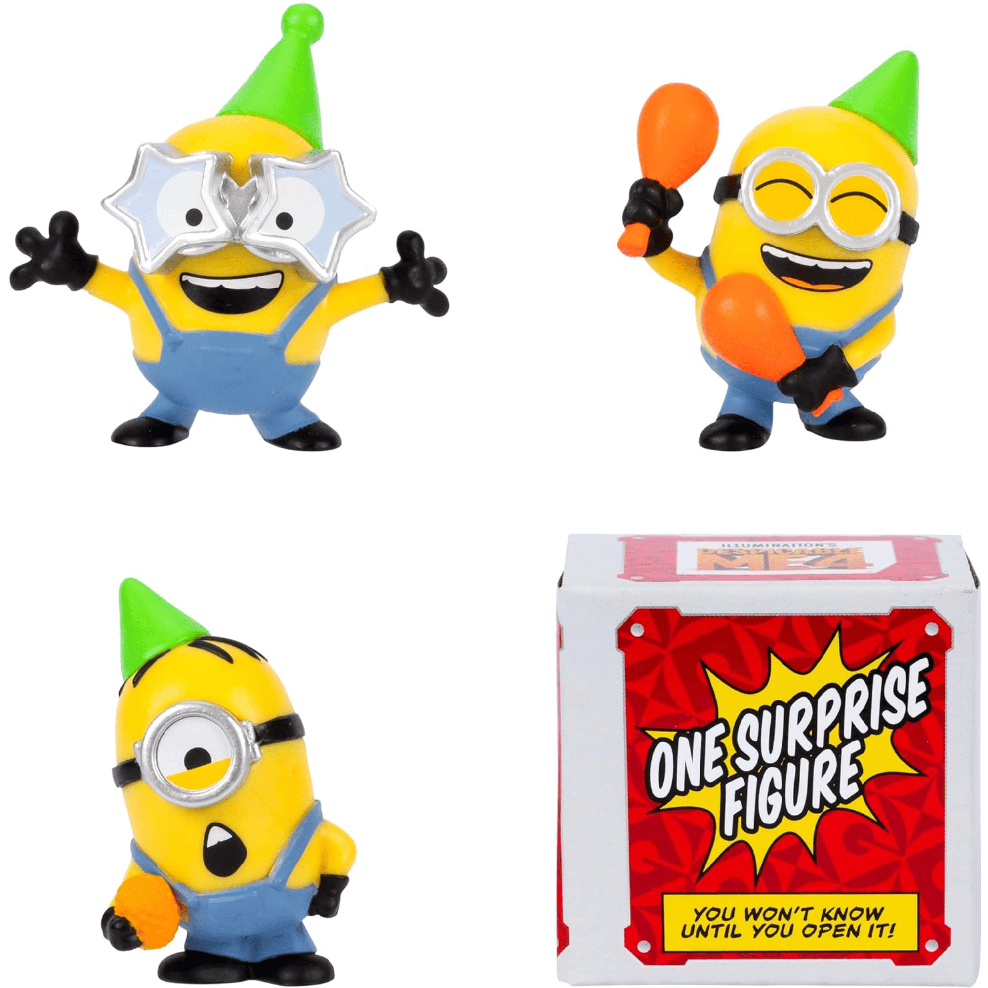 Pack 4 Figuras Minions Party Bus Bunch Mi Villano Favorito-2