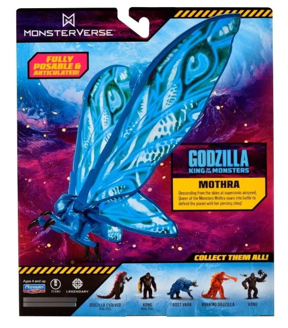 FIGURA MOTHRA 15 cms. Monsterverse Godzilla King Of The Monsters Juguete Playmates Alas Articuladas -7