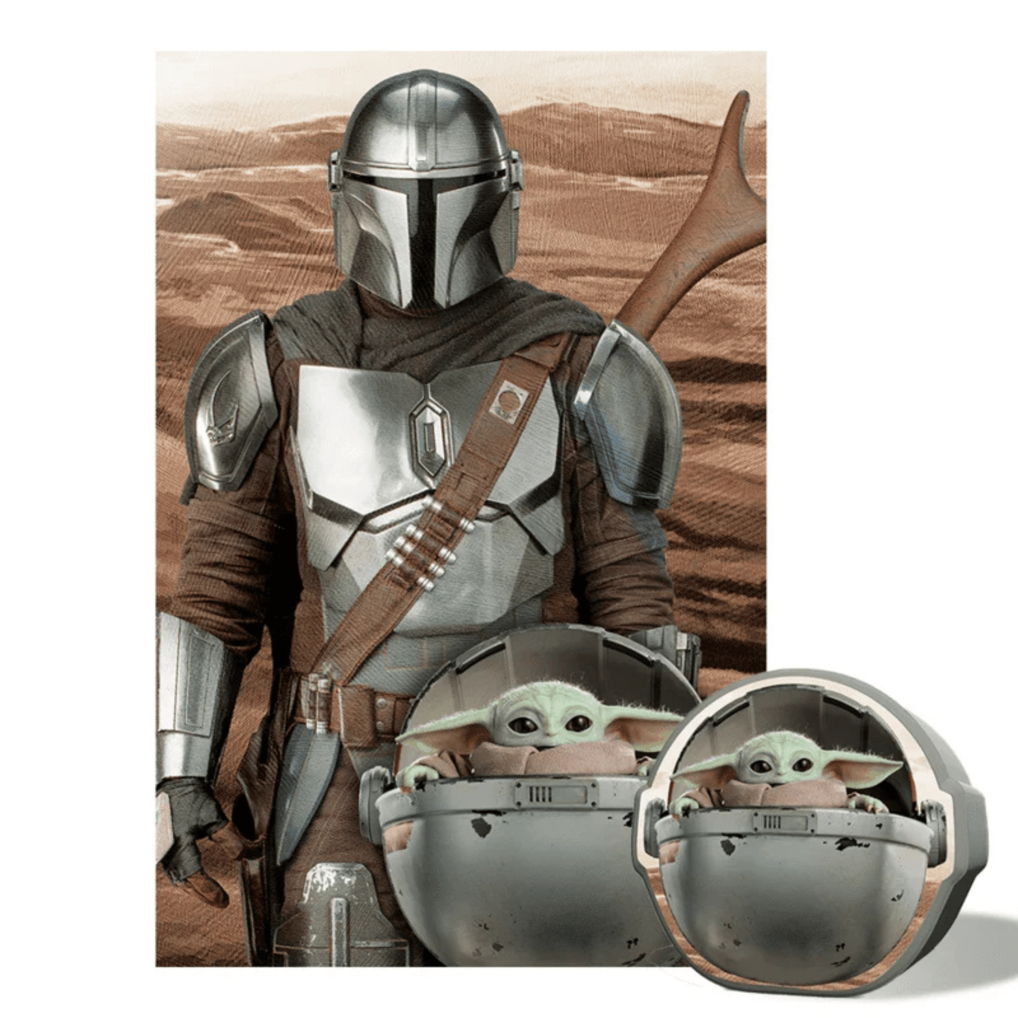 Puzzle Lenticular Mandalorian Caja 3D Star Wars 300 Piezas-2