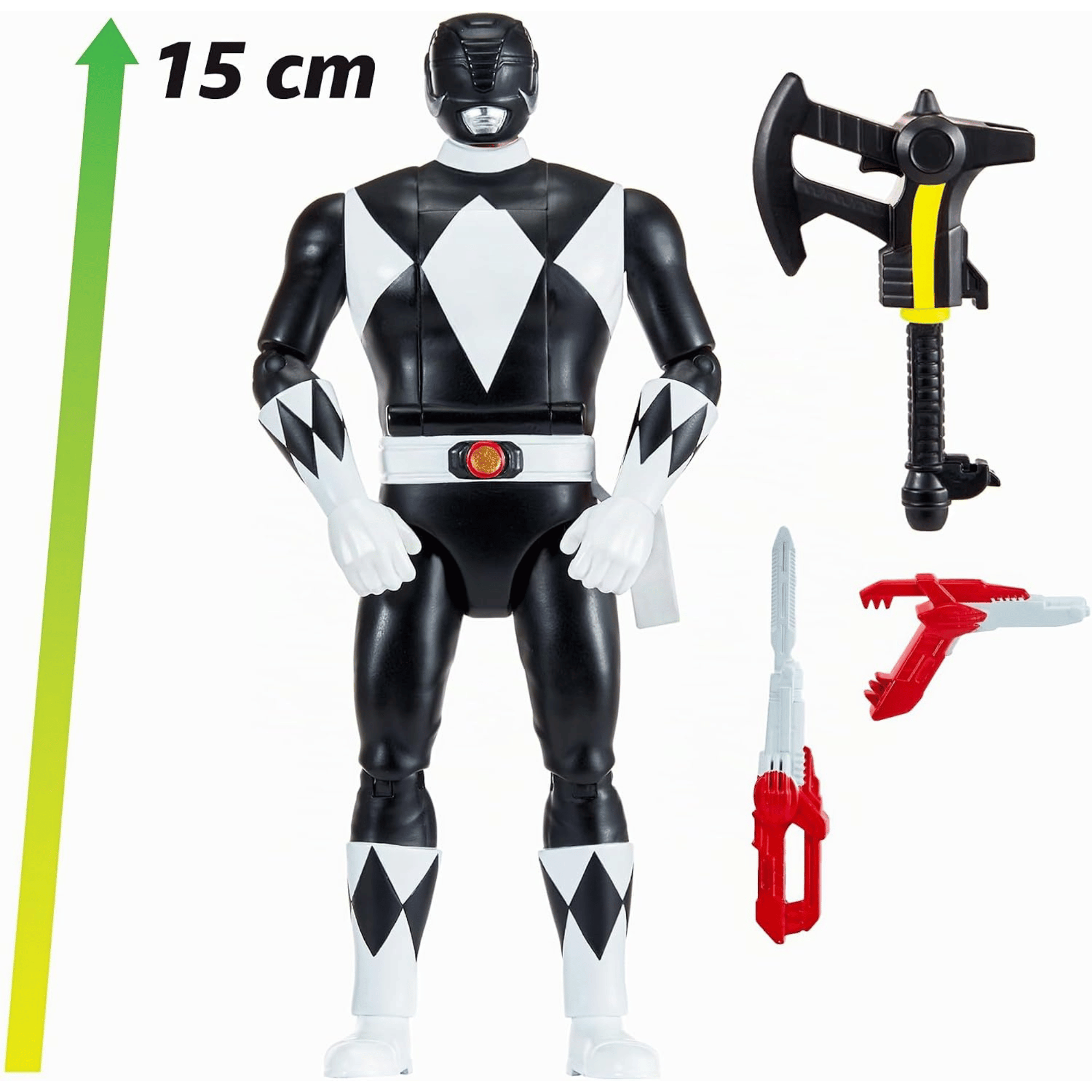 Power Rangers Figura Gira Cabeza Black Ranger-3