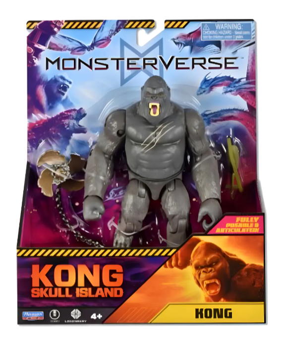 FIGURA KONG SKULL ISLAND Monsterverse Juguete Articulado Playmates Coleccionable King Kong 15 cms.-4
