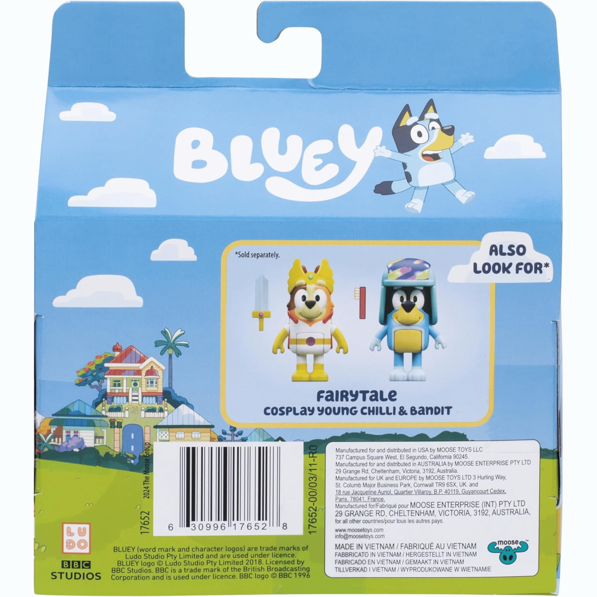 Bluey Pack 2 Figuras Bluey Y Chucky Traje De Sopresa Blaster-3