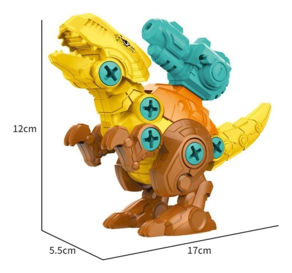 DINOSAURIO ARMABLE 17 CMS  CON TALADRO Y ACCESORIOS - TIRANOSAURIO-5