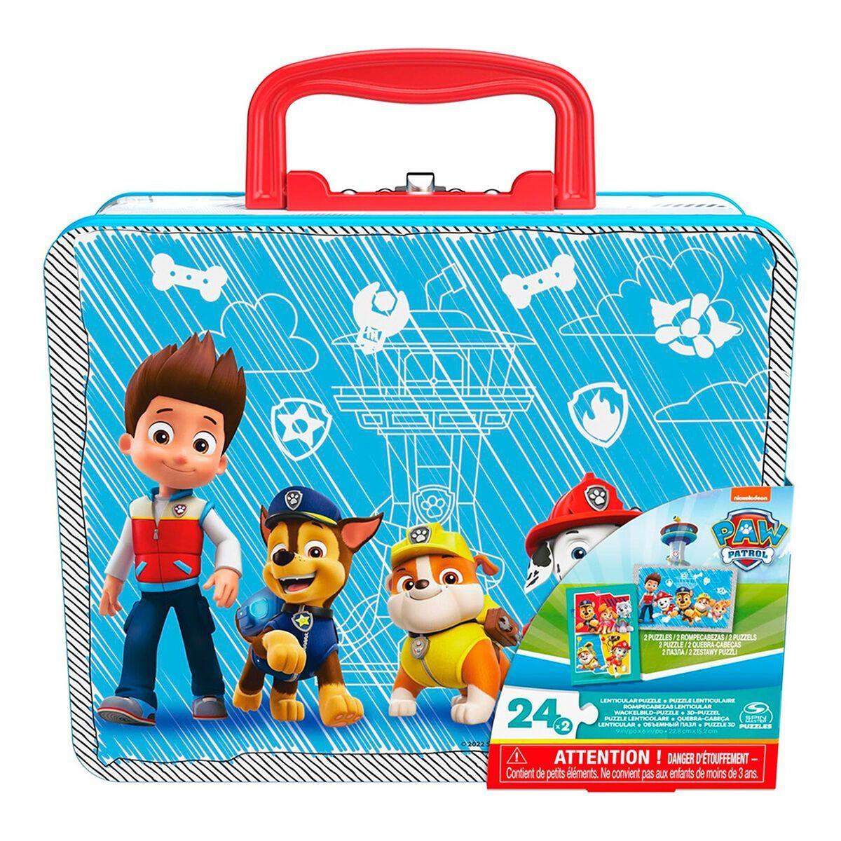 PAW PATROL ROMPECABEZAS LENTICULAR 24X2 CON LONCHERA - 2 PUZZLES-3