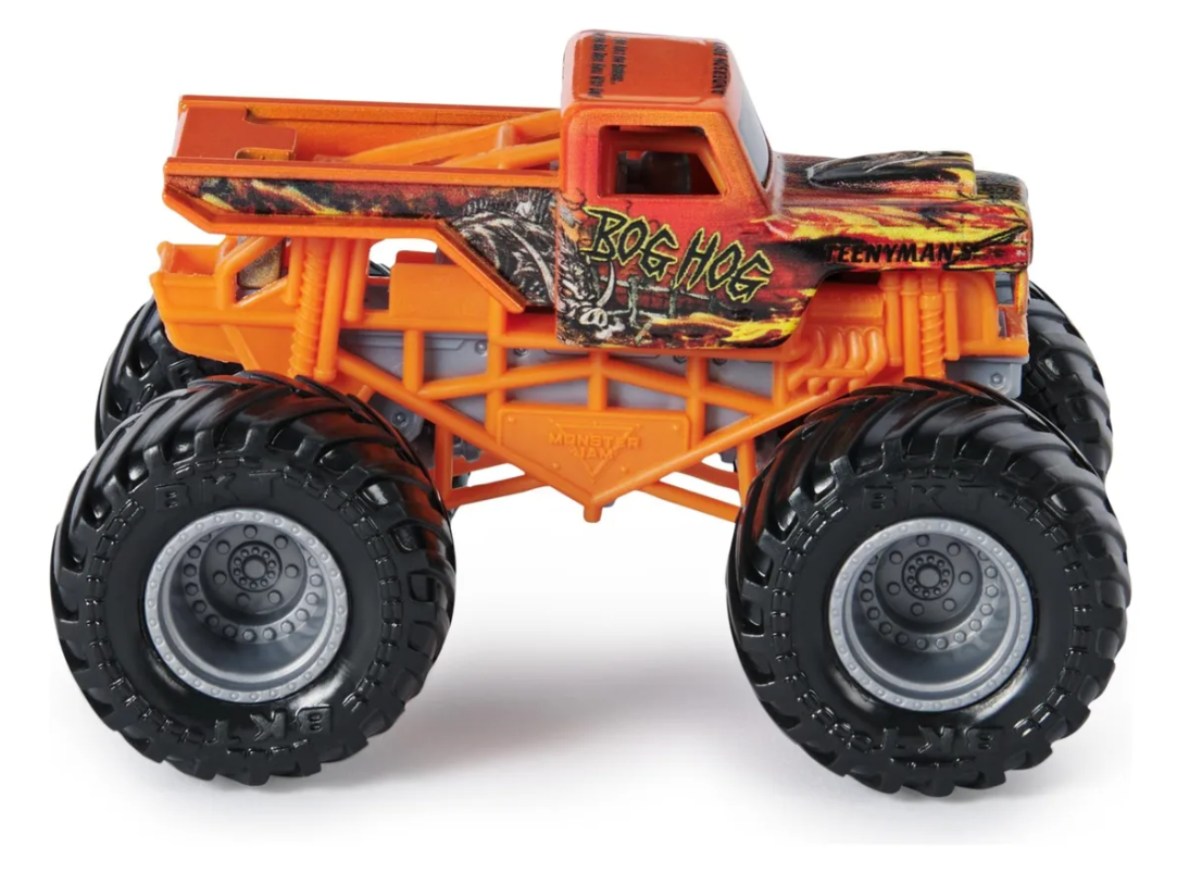 MONSTER JAM SET DOS VEHICULOS BOG HOG VS KING SLING-5