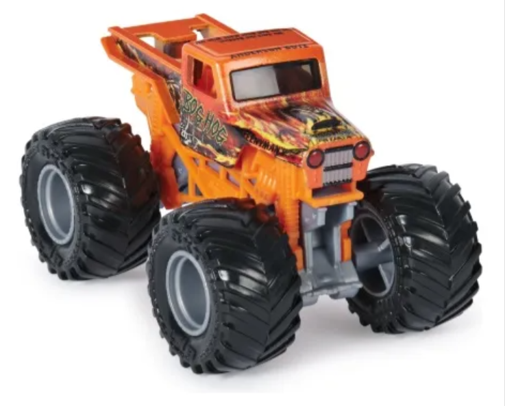 MONSTER JAM SET DOS VEHICULOS BOG HOG VS KING SLING-6