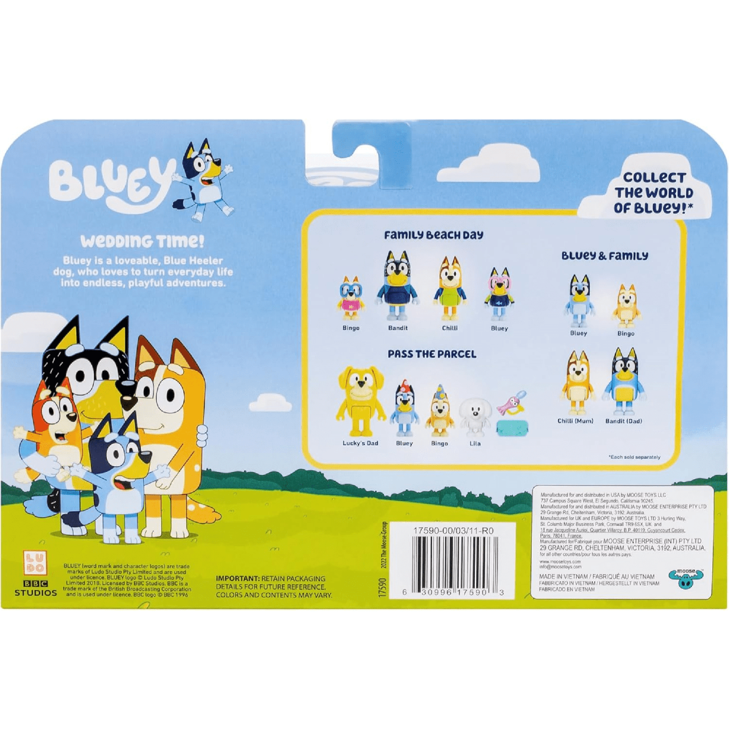 Bluey Pack 4 Figuras De 6 Cm. Tiempo De Boda-4