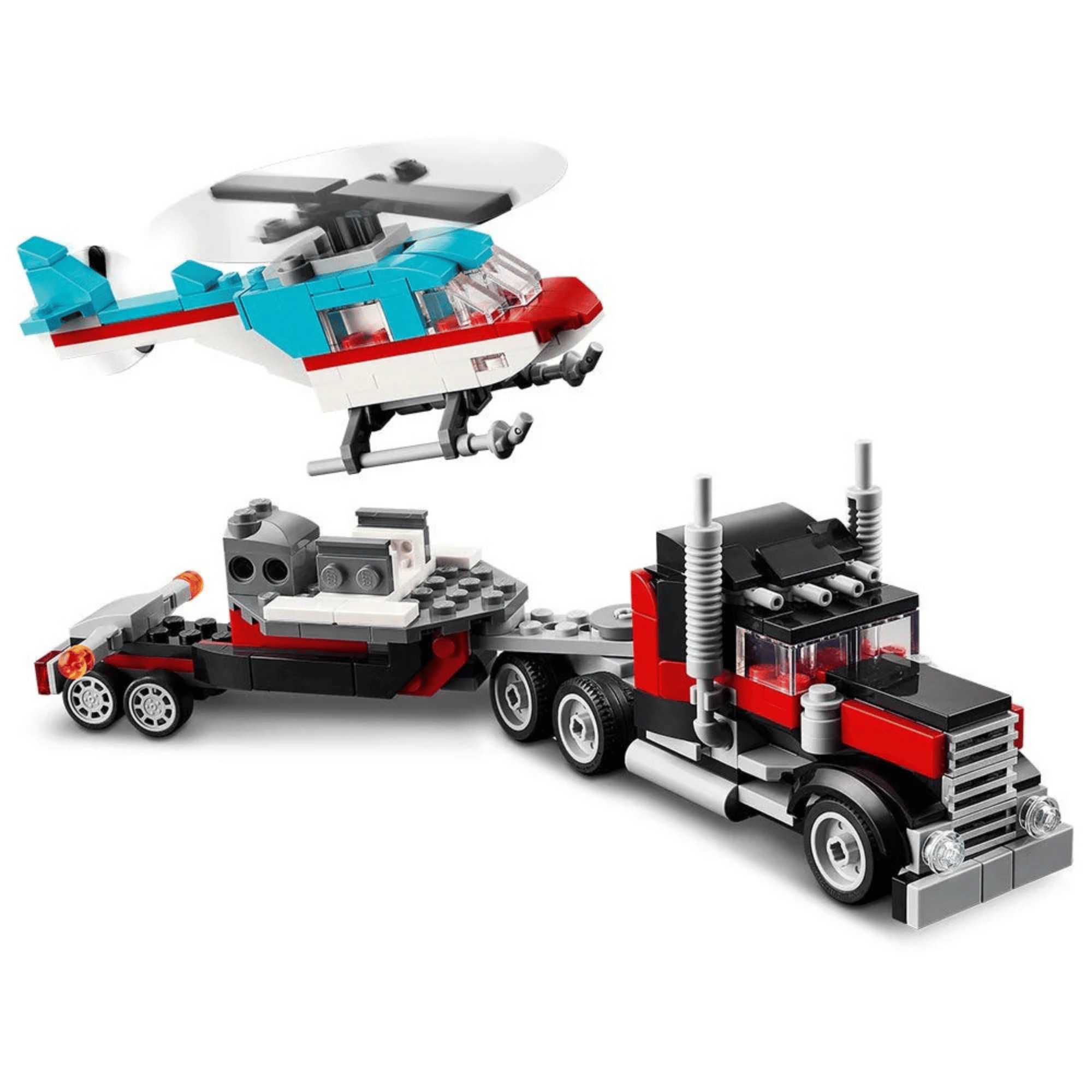 Lego Creator Camion Plataforma Con Helicoptero-2