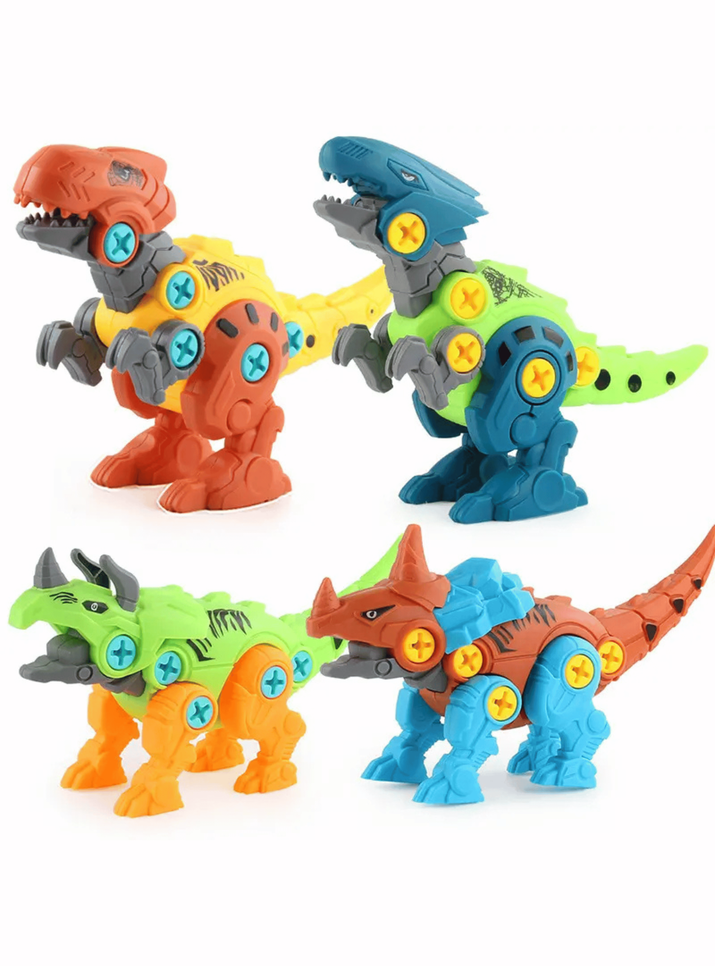 Dinosaurios De Juguete Armables Con Taladro Eléctrico-1