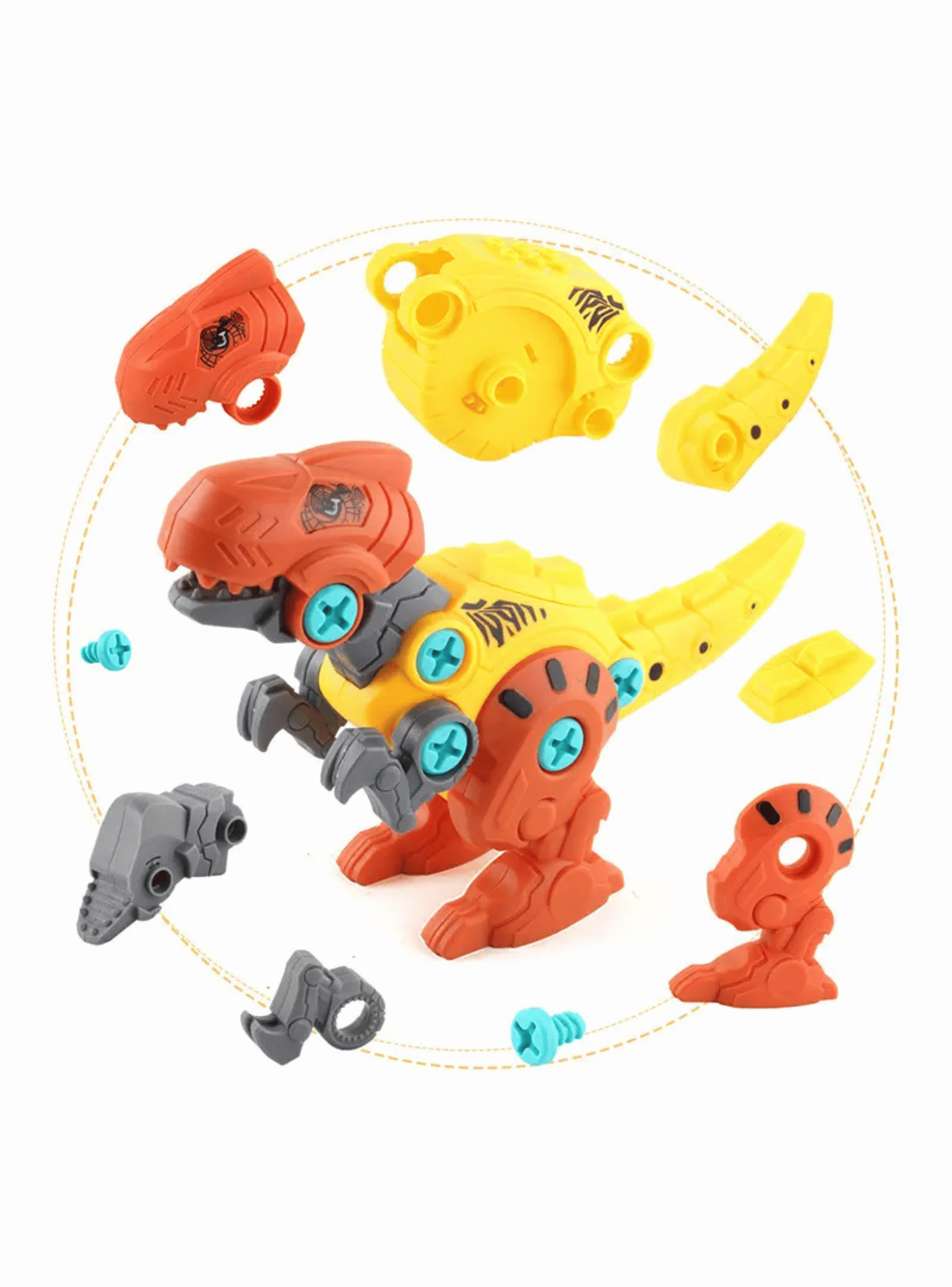 Dinosaurios De Juguete Armables Con Taladro Eléctrico-2