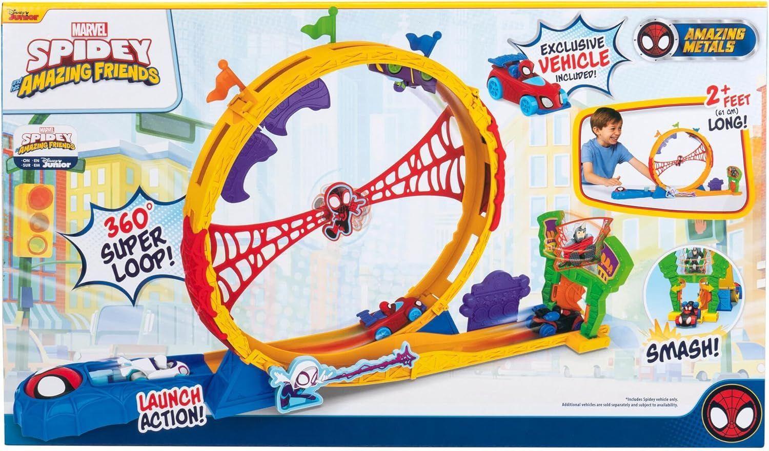  PISTA SUPER LOOP MARVEL SPIDEY  CON VEHICULO -5