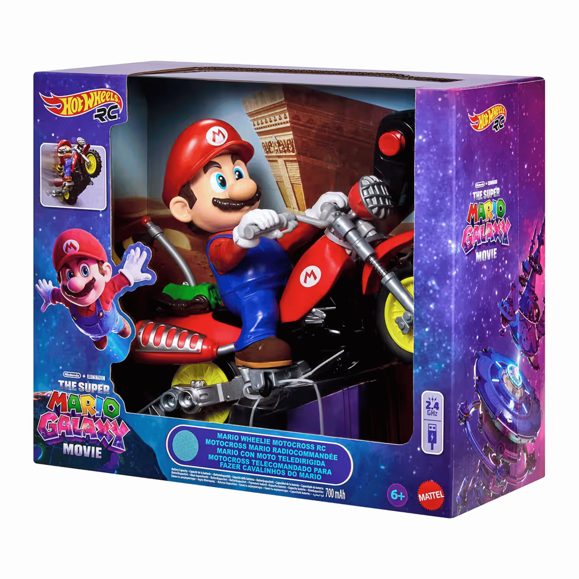 Hot Wheels Super Mario Movie Mario Con Moto Teledirigida-7