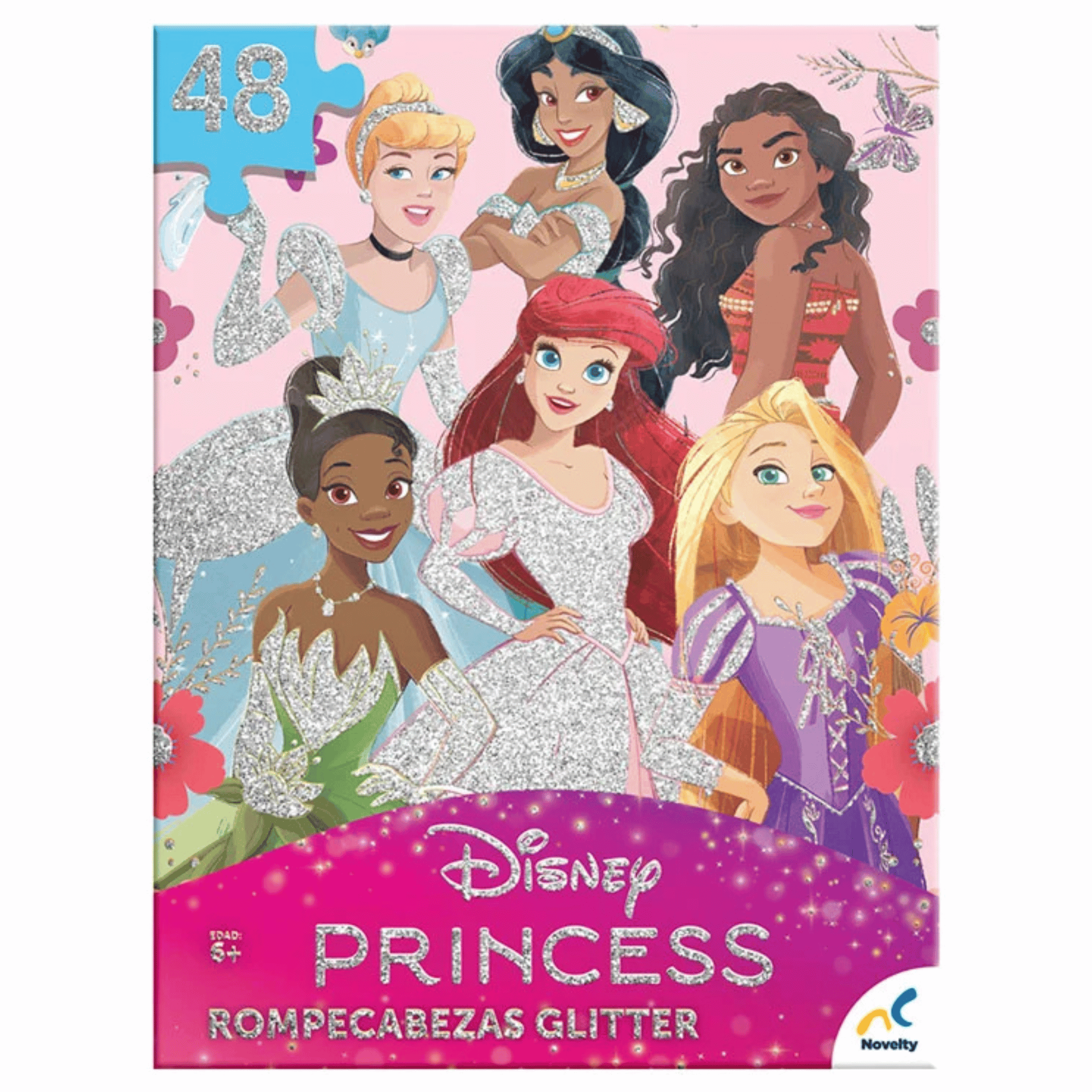 Rompecabezas Disney Princess Con Glitter 48 Piezas-2