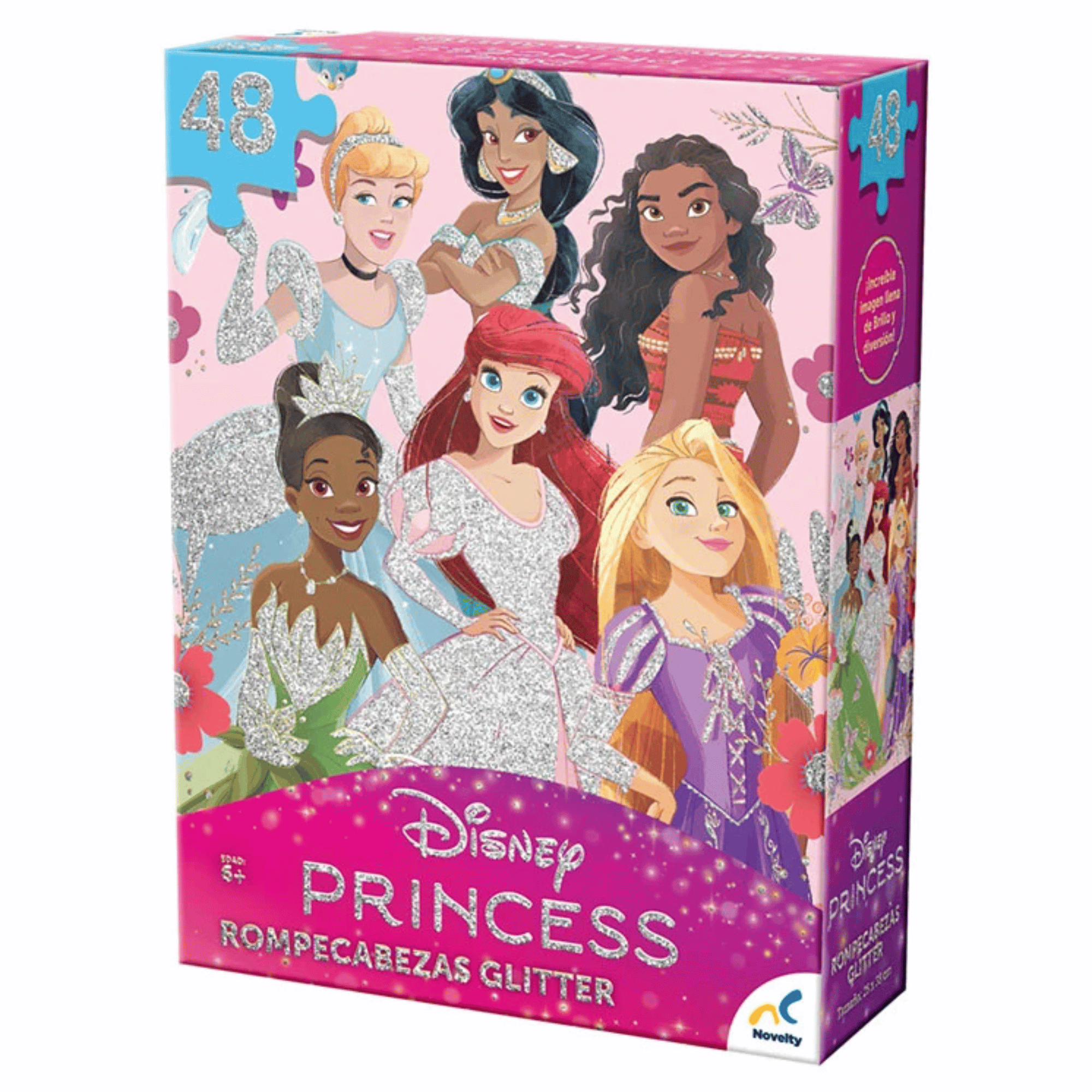 Rompecabezas Disney Princess Con Glitter 48 Piezas-3