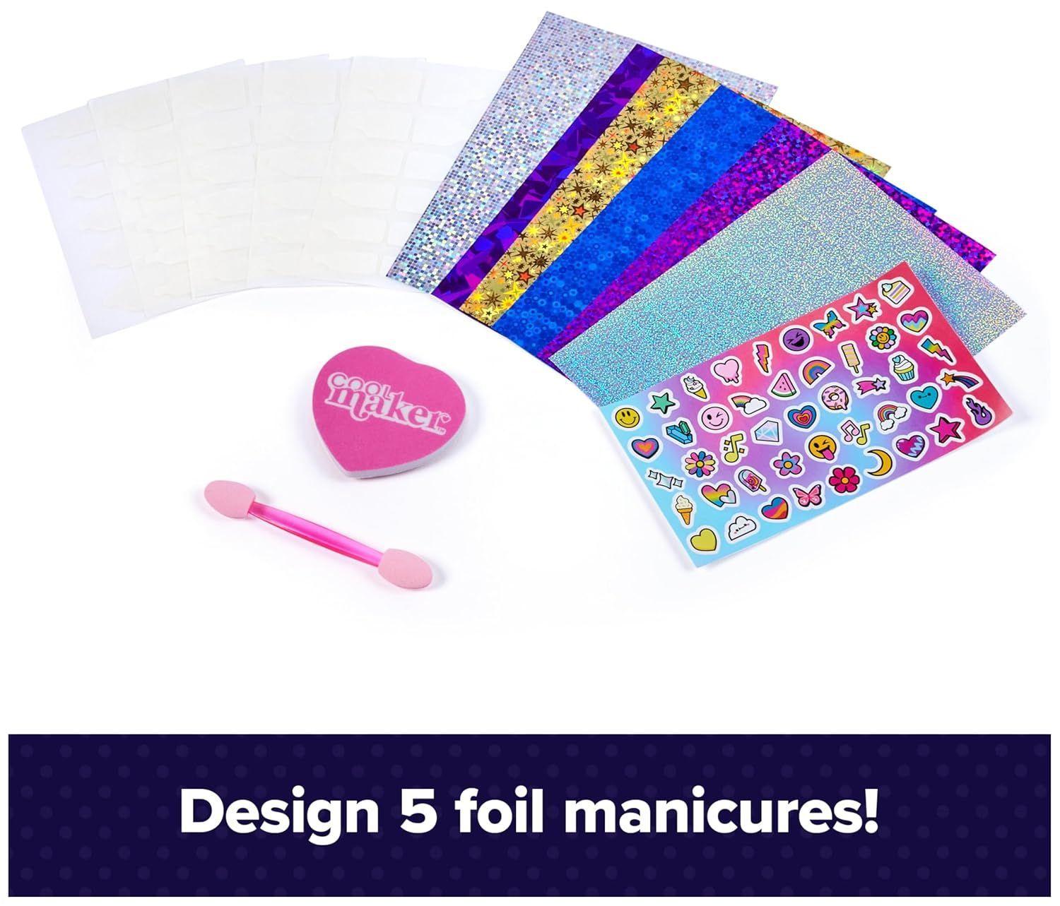 KIT DE UÑAS ALUMINIO 5 MANICURAS GO GLAM COOL MAKER MIX & MANI -2