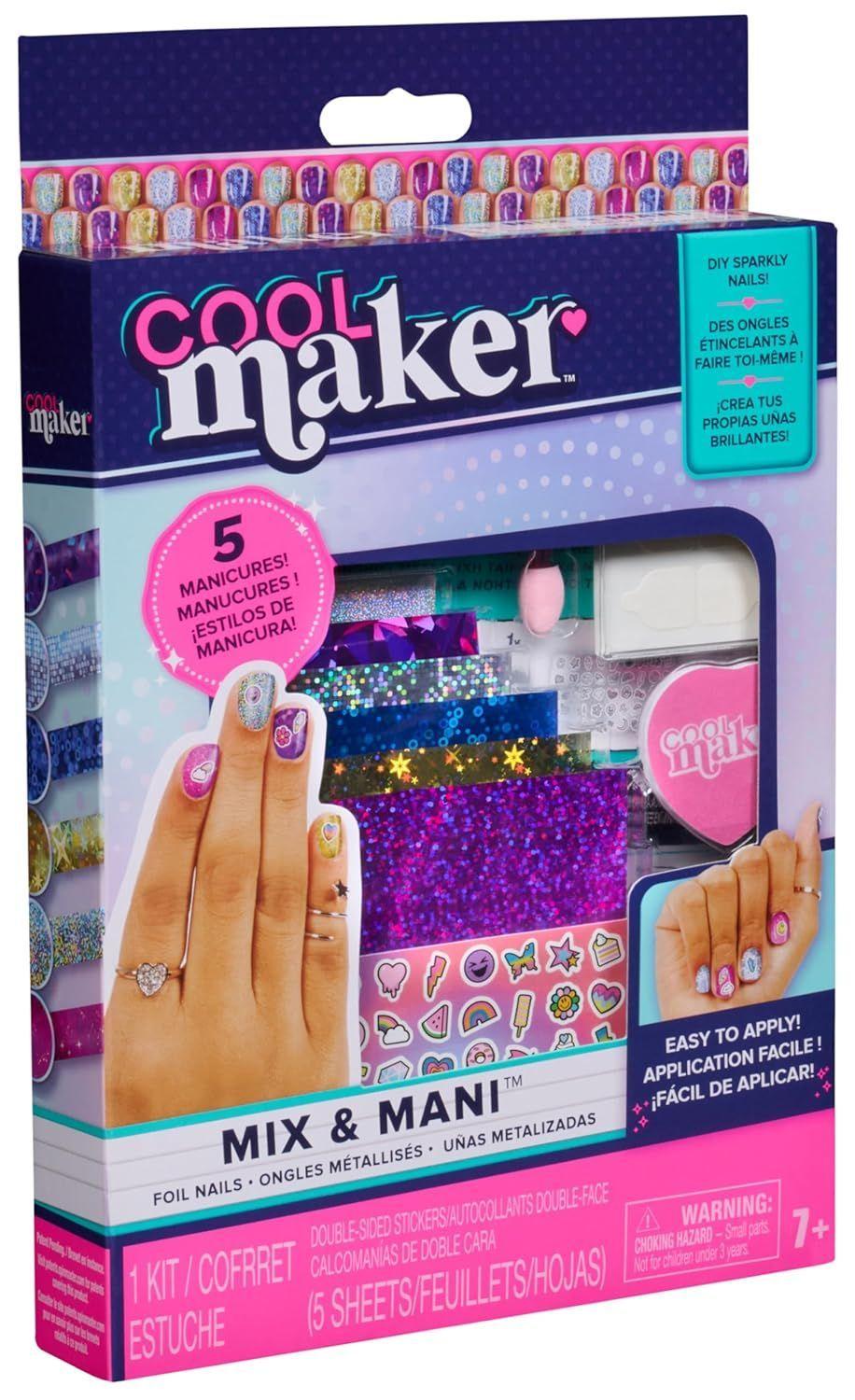KIT DE UÑAS ALUMINIO 5 MANICURAS GO GLAM COOL MAKER MIX & MANI -7
