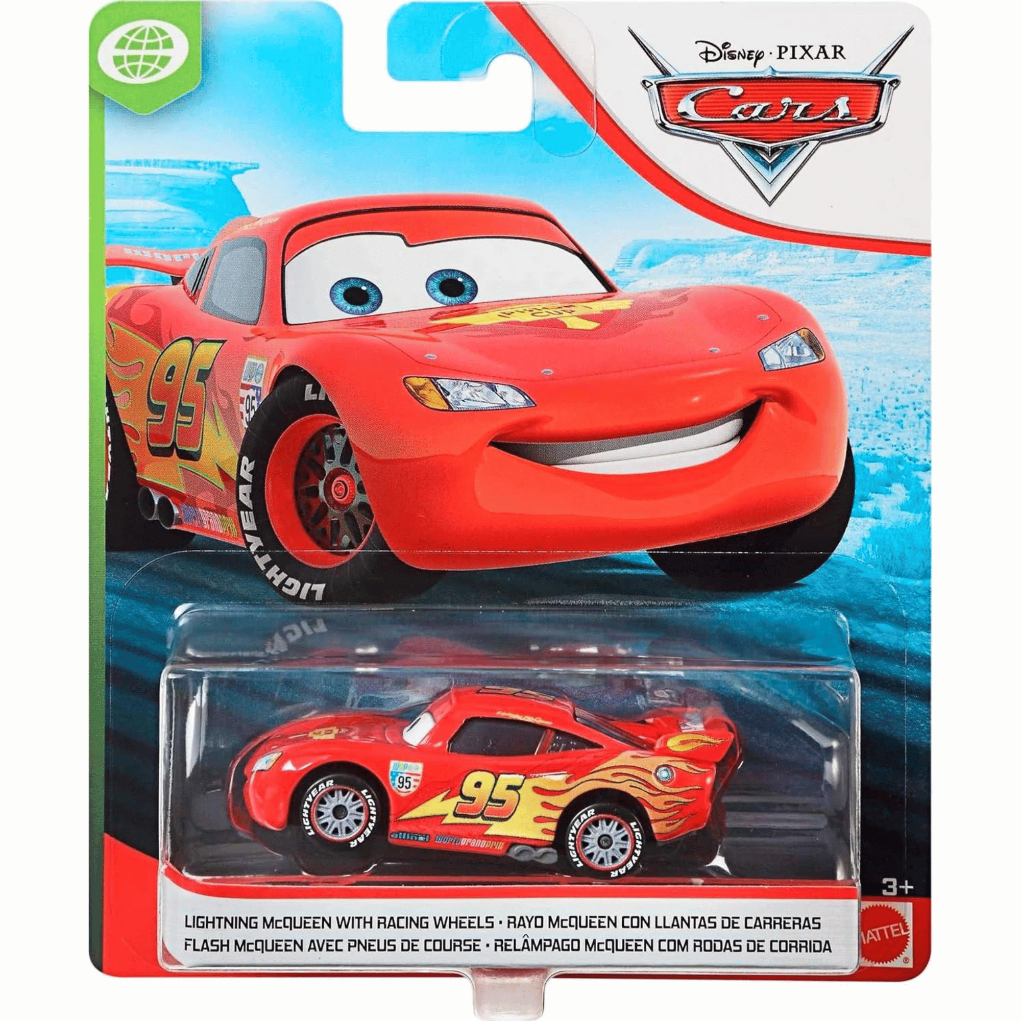 Cars Vehiculo Metalico Rayo McQueen Con Llantas De Carrera-0