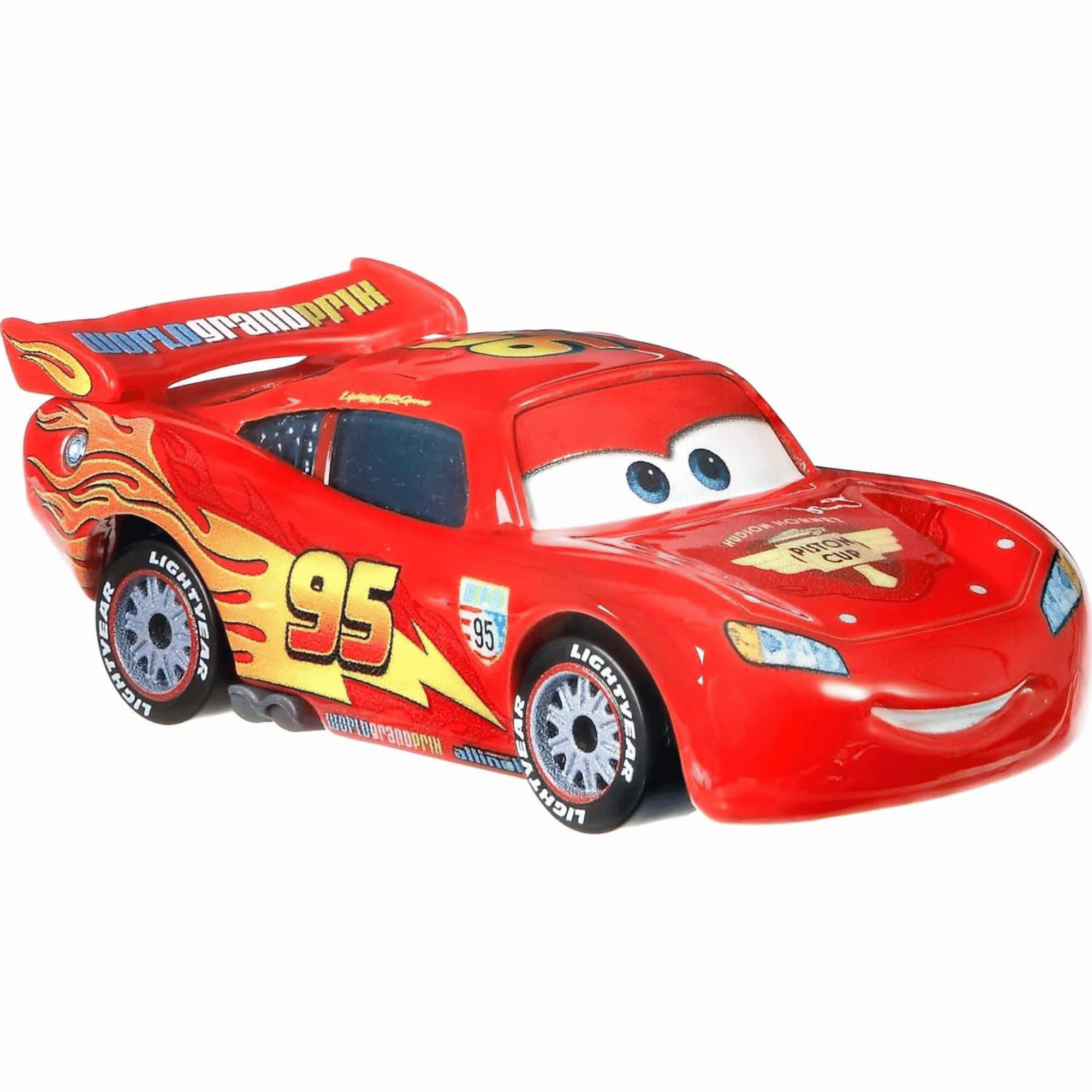 Cars Vehiculo Metalico Rayo McQueen Con Llantas De Carrera-3