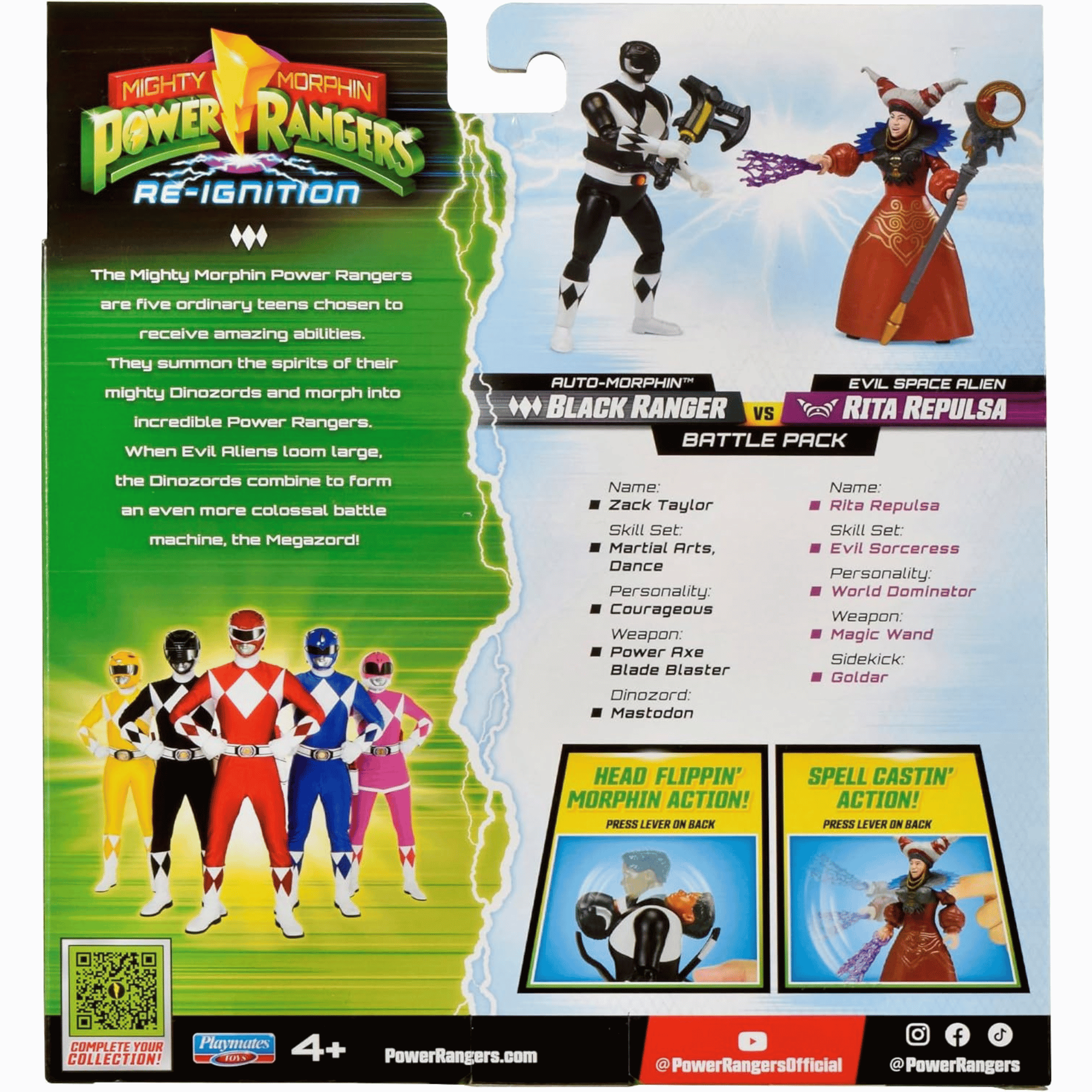 Power Rangers Pack 2 Figuras Black Ranger Vs Rita Repulsa-7