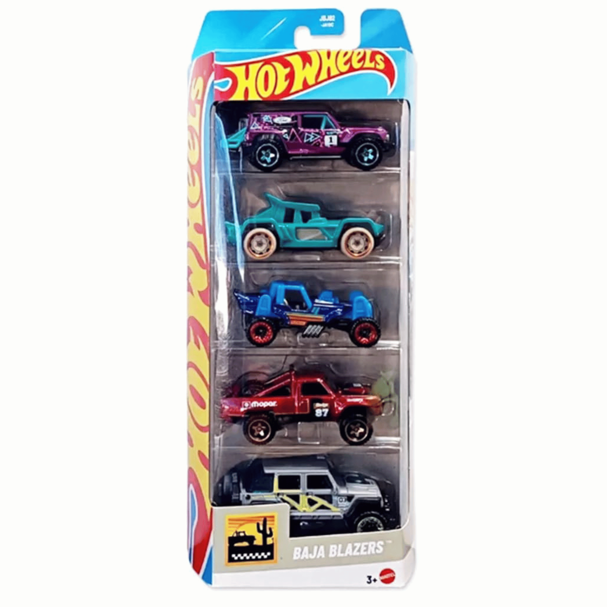Hot Wheels Pack 5 Autos Basicos Exotique Baja Blazers-0