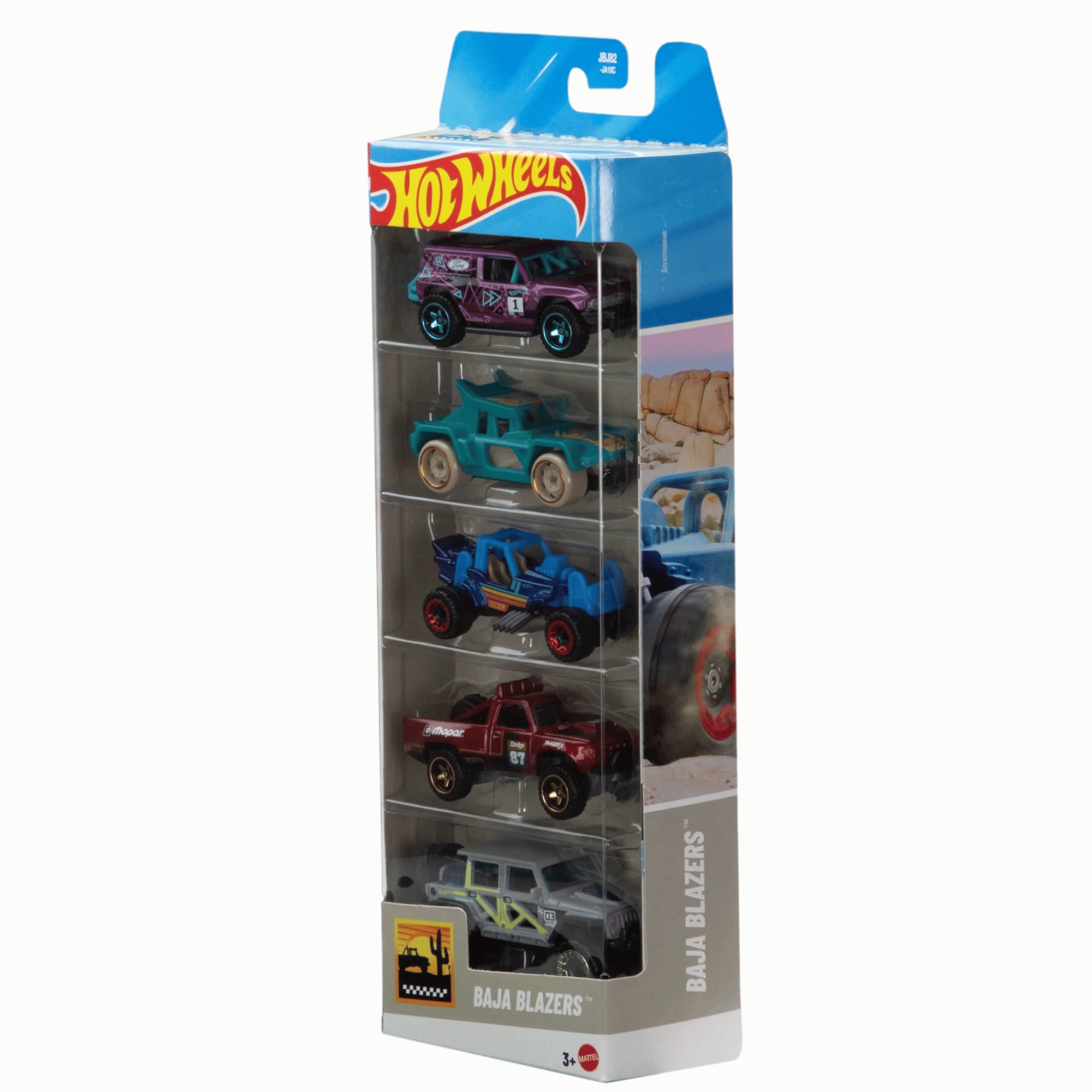 Hot Wheels Pack 5 Autos Basicos Exotique Baja Blazers-2