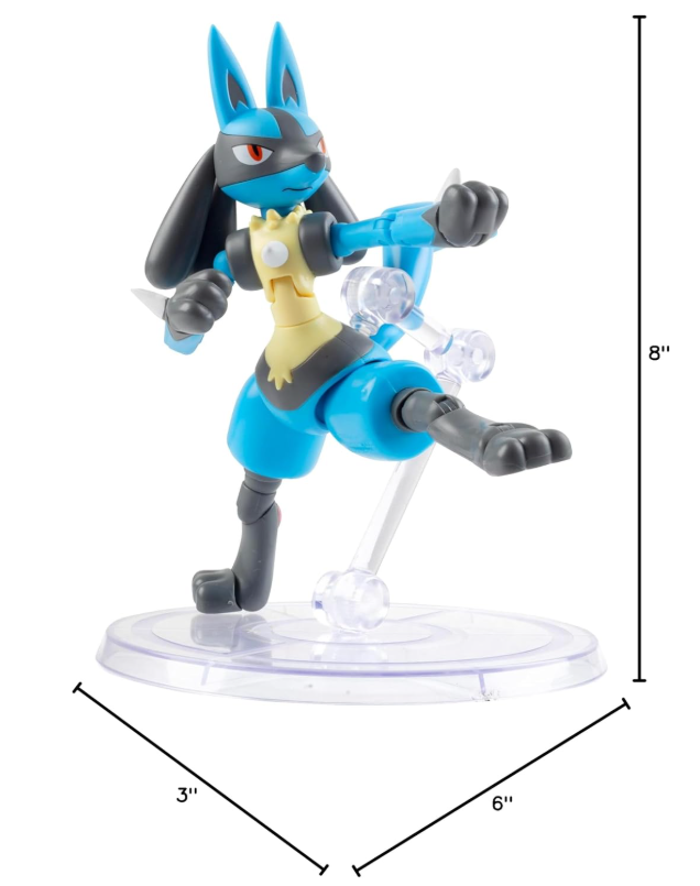 POKEMON FIGURA SELECT BATALLA LUCARIO ARTICULADO 16 CMS. -6