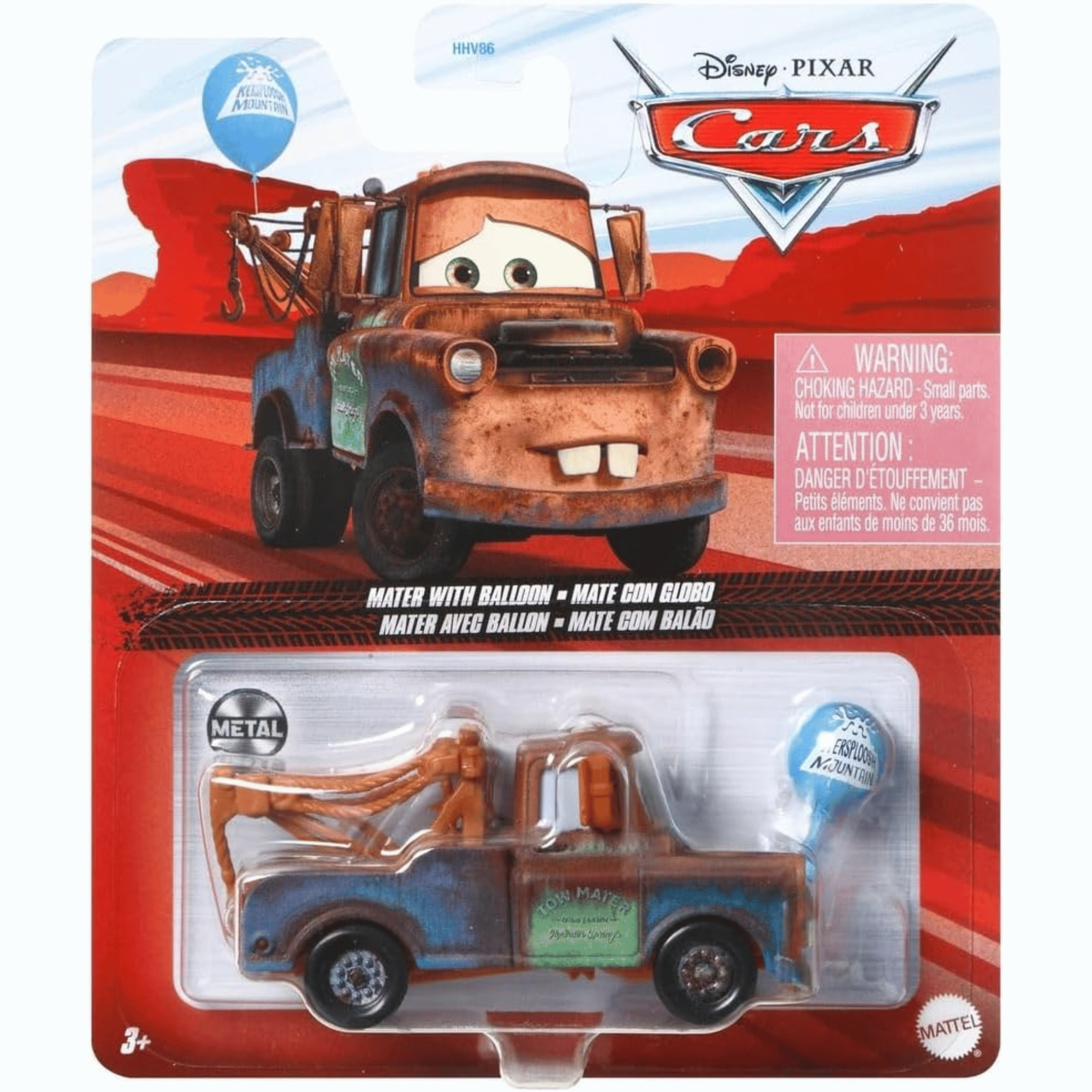Cars Vehiculo Metalico Mate Con Globo-0