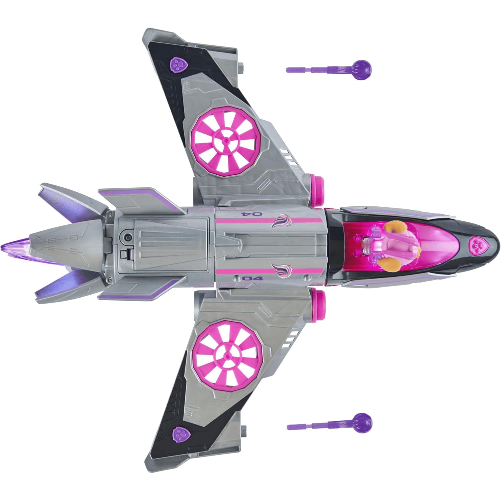 Paw Patrol Mighty Movie Jet Skye Con Luz Y Sonido-3