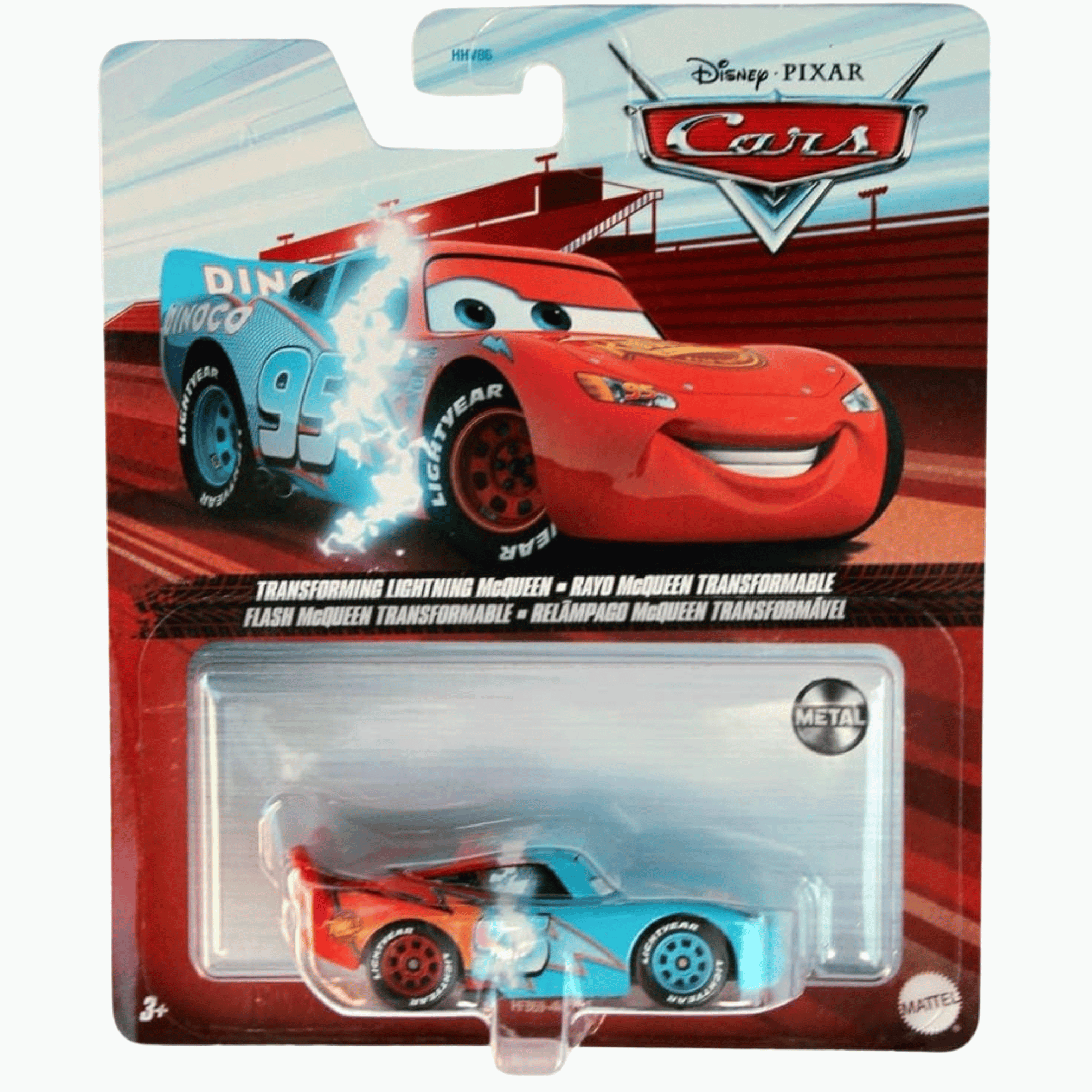 Cars Vehiculo Metalico Rayo McQueen Transformable-0