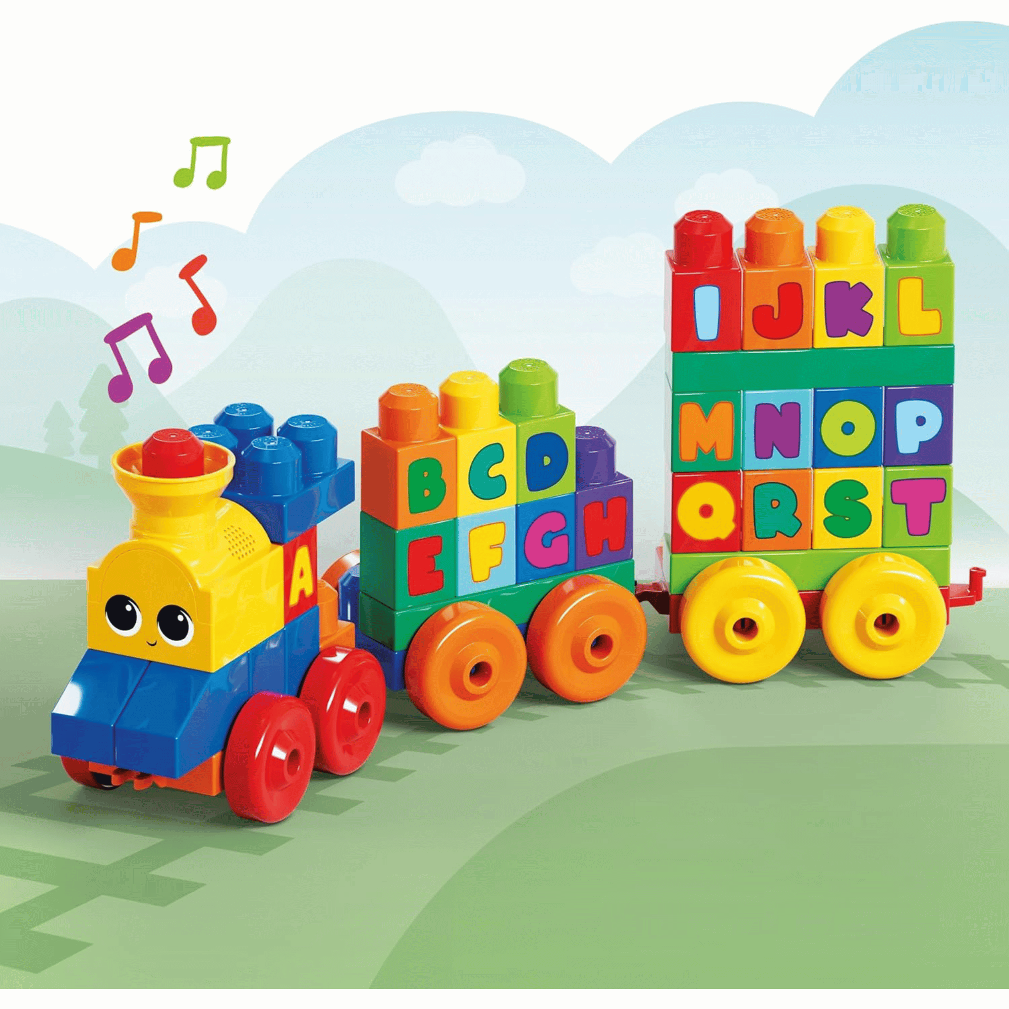 Mega Bloks Tren Musical ABC Bloques De Construccion-3